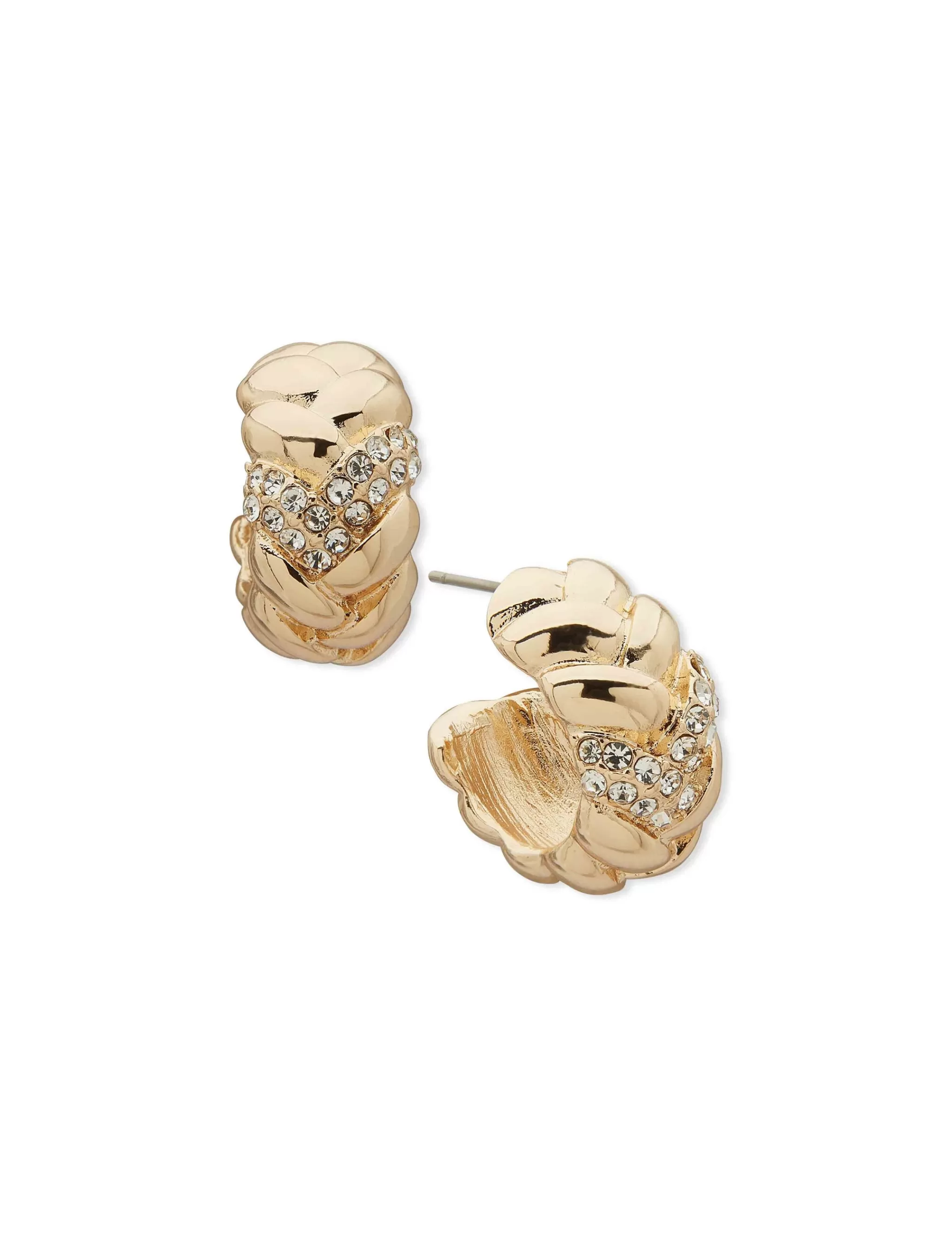 Cheap Anne Klein 11MM Braided Hoop Earring