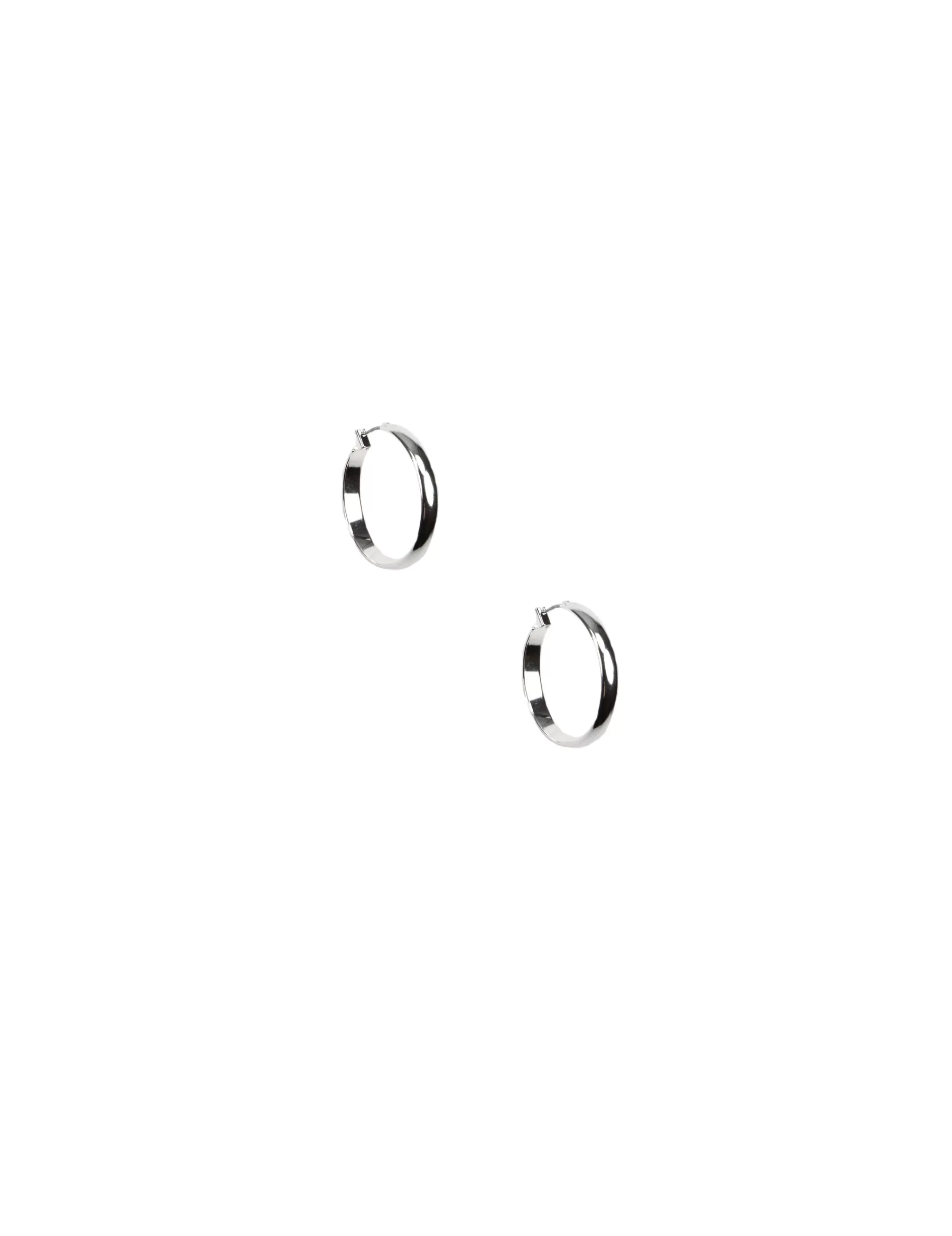 New Anne Klein 32MM Medium Click It Hoop Earrings