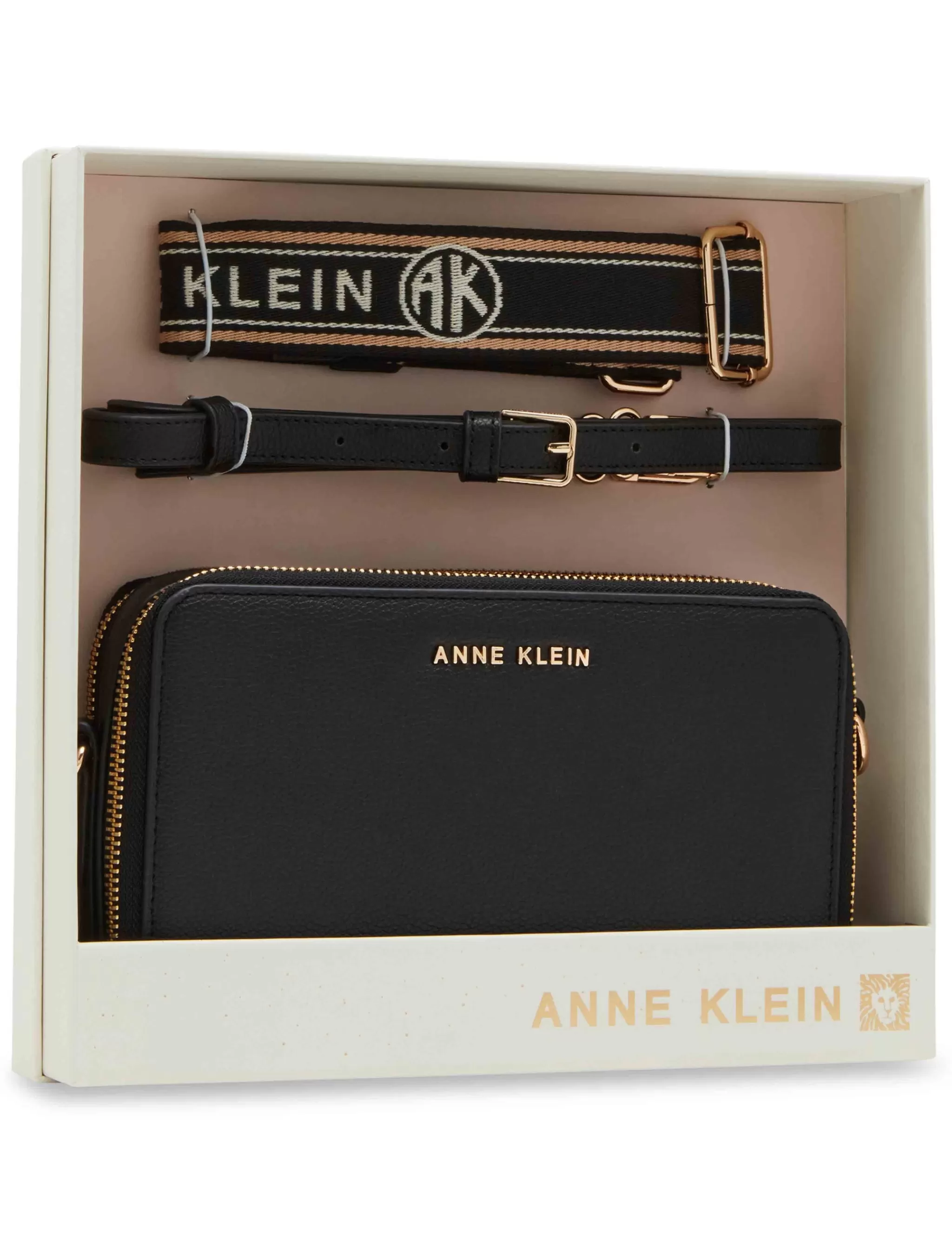 Shop Anne Klein 3 Piece Gift Set With Double Zip Camera Crossbody