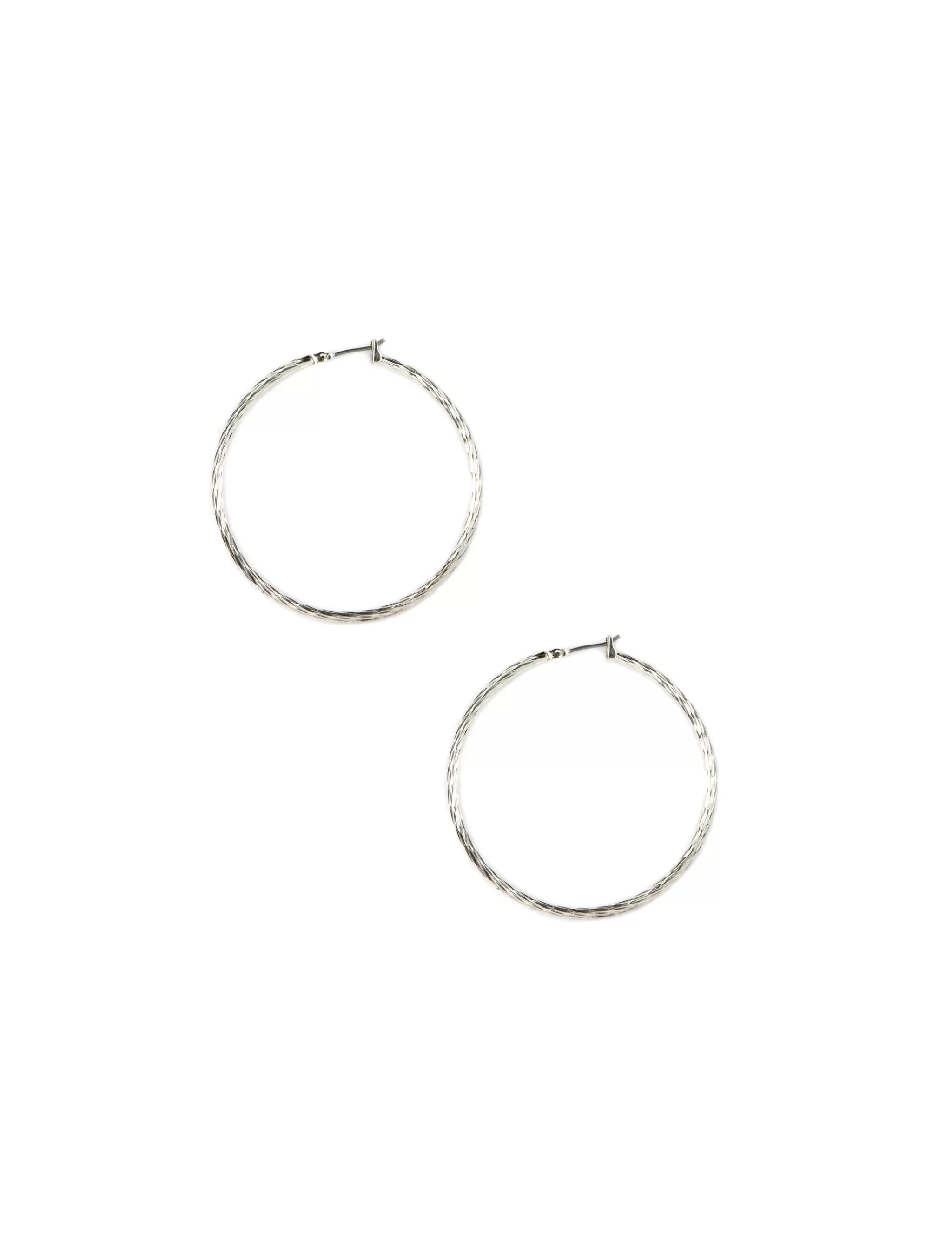 New Anne Klein 50MM Large Texture Hoop Earrings