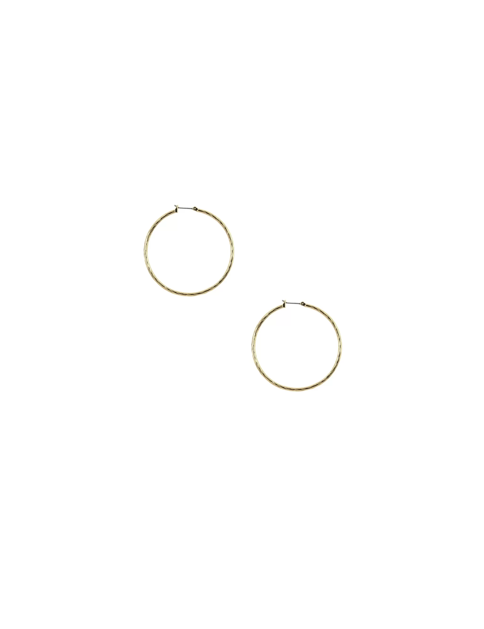 Shop Anne Klein 50MM Large Texture Hoop Earrings