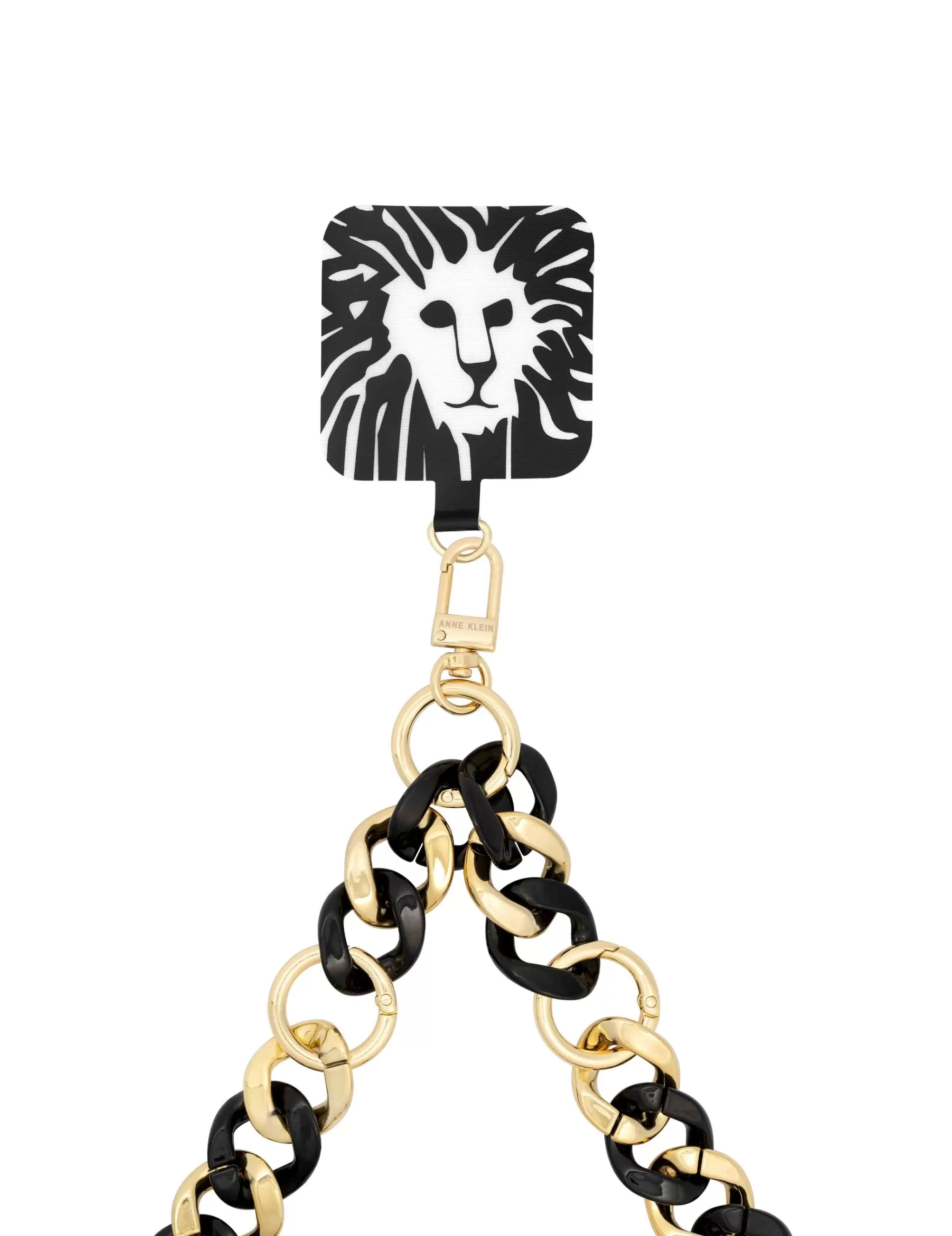 Store Anne Klein Acetate And Metal Chain Link Crossbody For IPhone® Ivory/Black/Gold-Tone