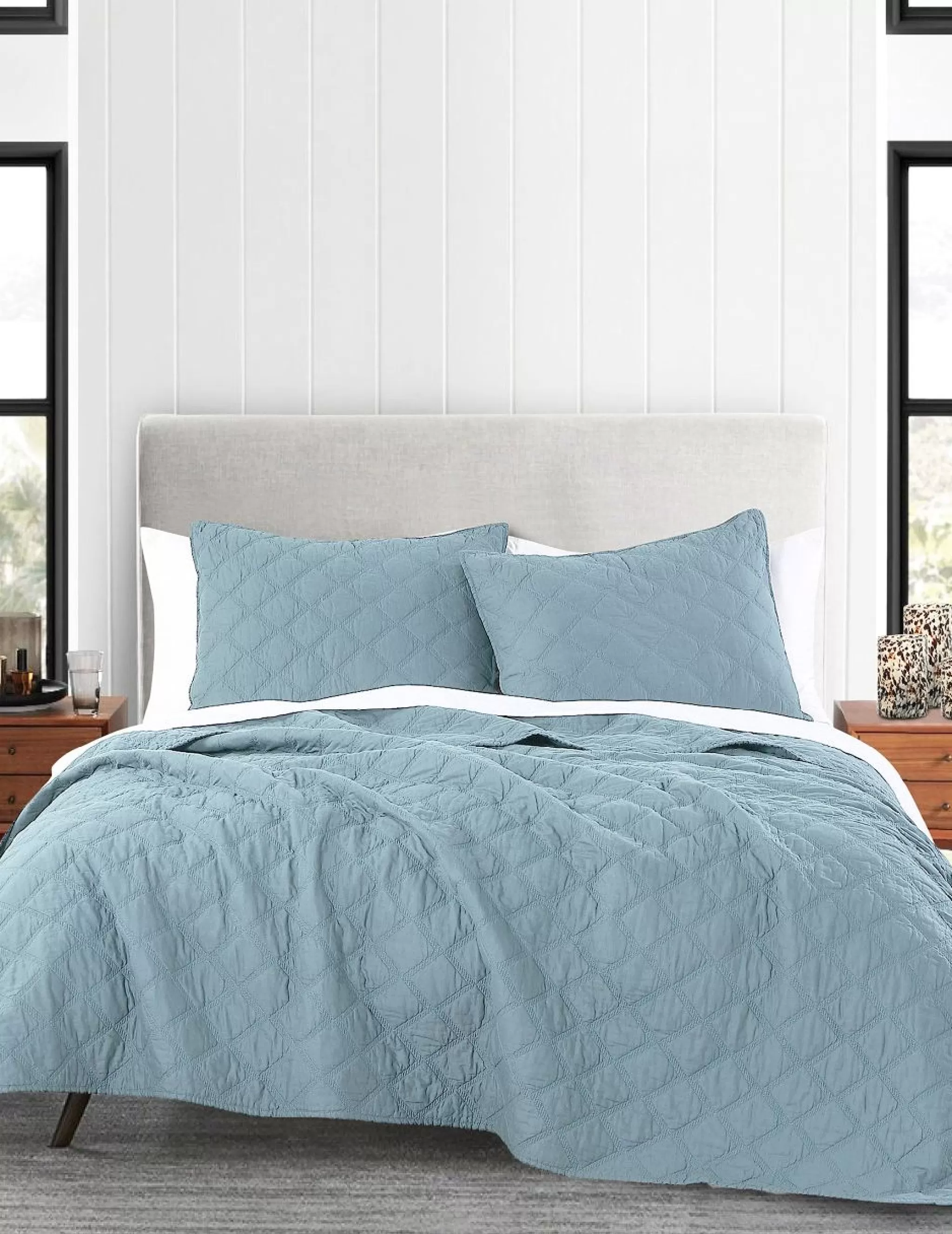 Cheap Anne Klein AK Diamond Quilt Set Lt Aqua