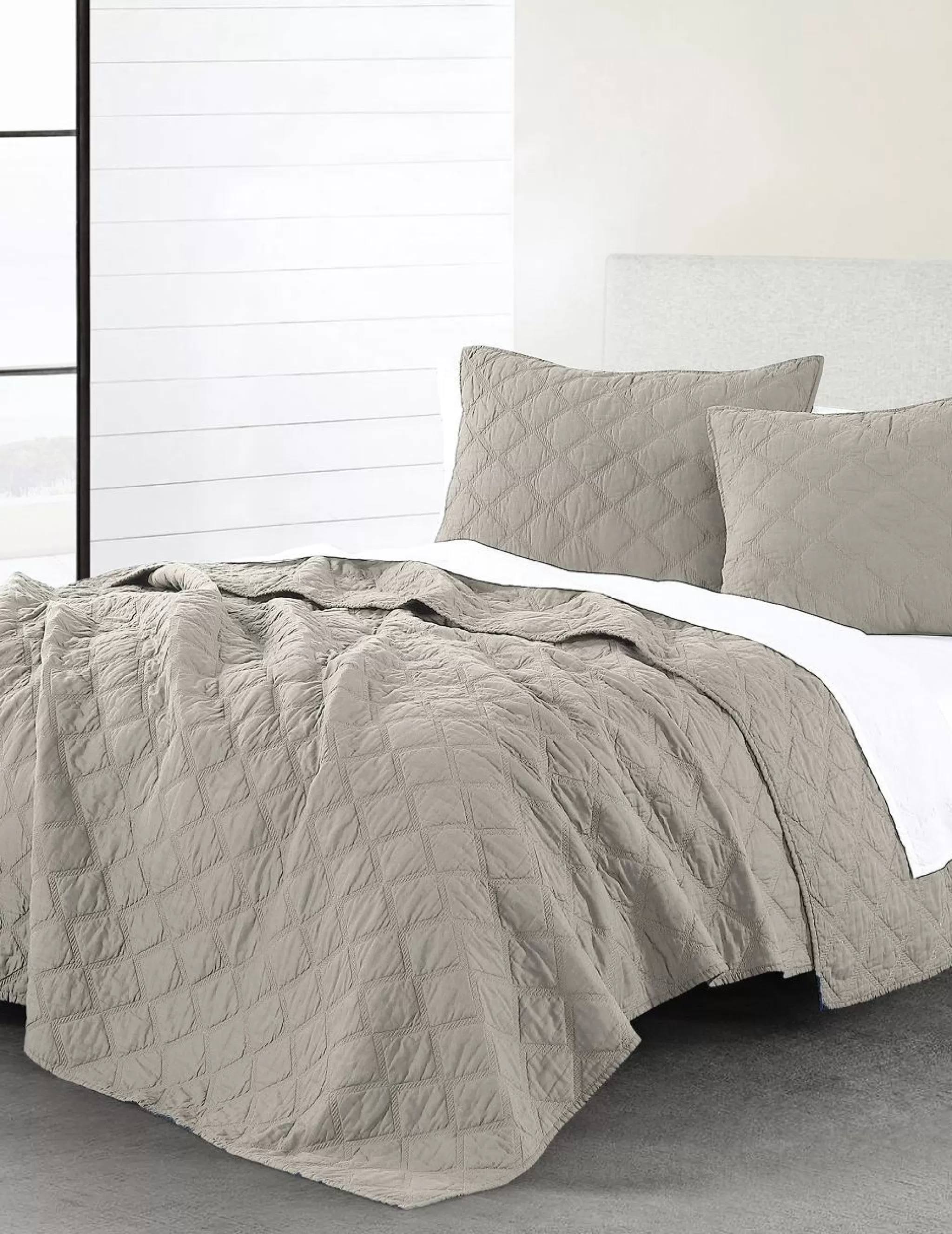 Online Anne Klein AK Diamond Quilt Set Khaki