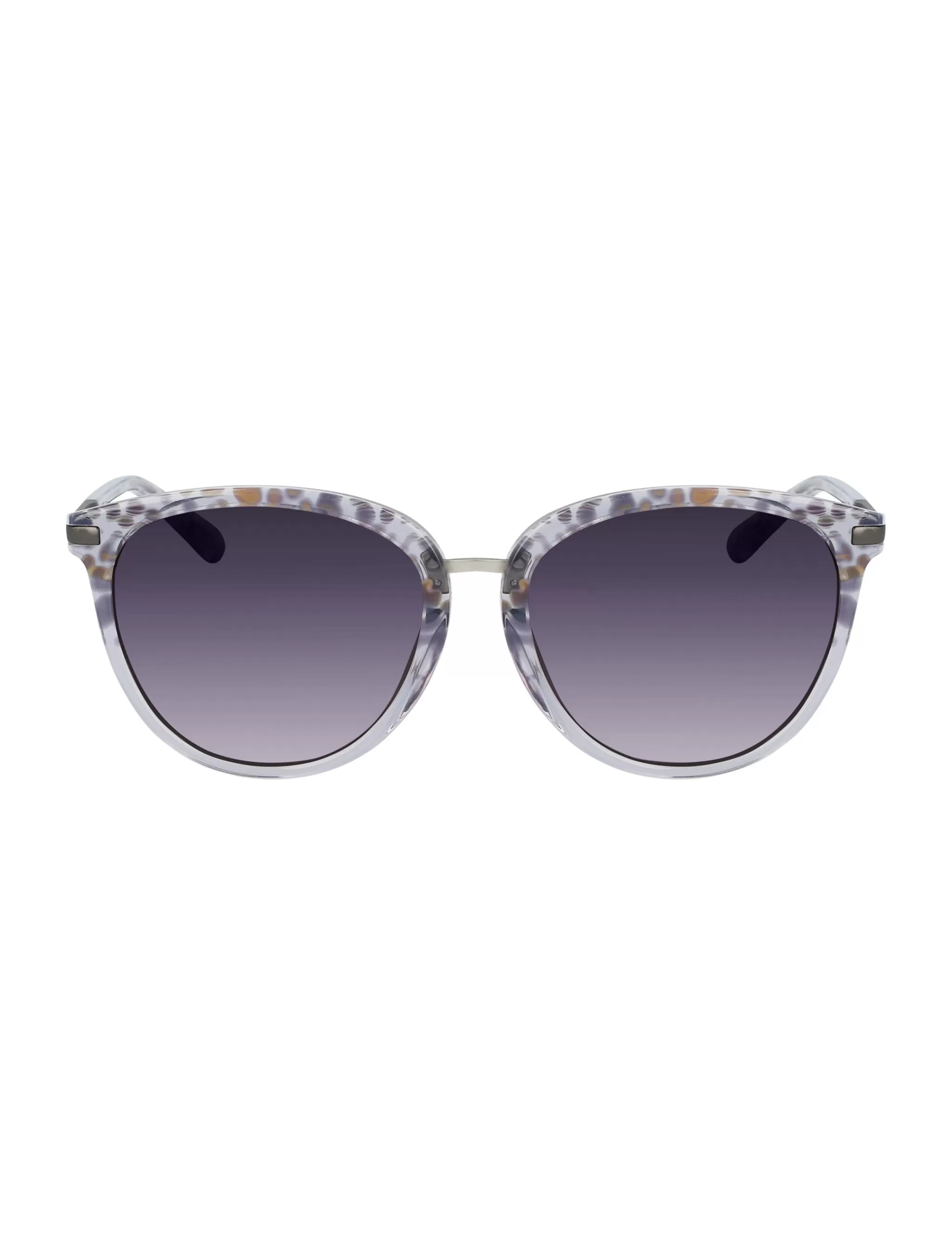 New Anne Klein Animal Print Square Sunglasses Grey Animal