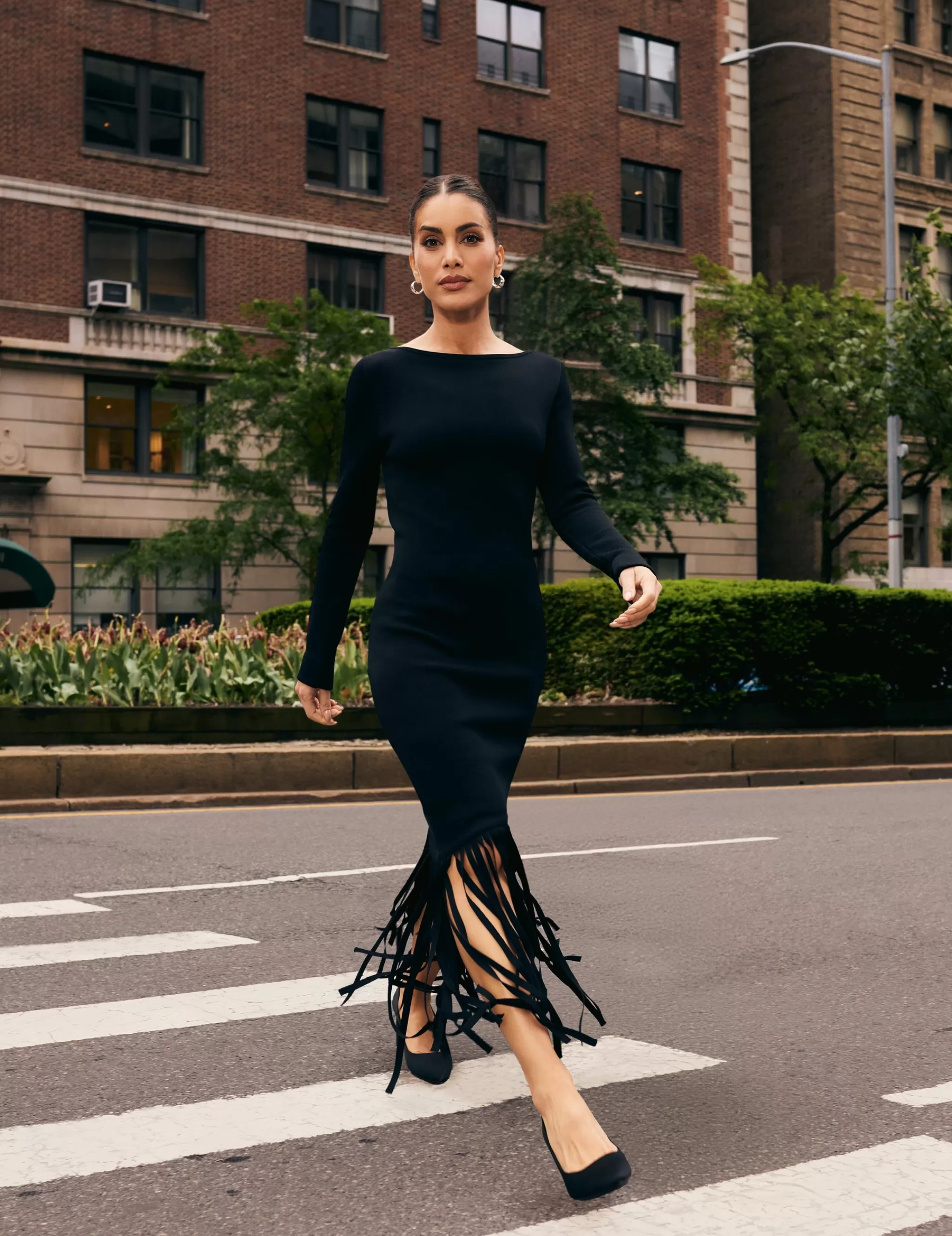 Fashion Anne Klein Asymmetric Fringe Dress Anne Black