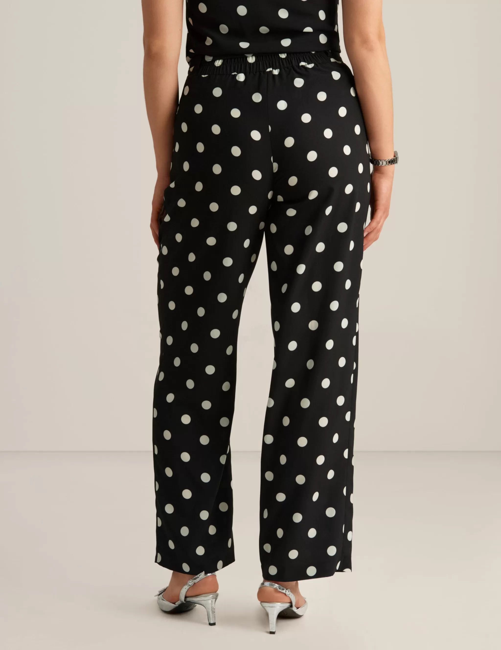 Online Anne Klein Belted Pull On High Rise Wide Leg Pant Anne Blk/Anne Wht