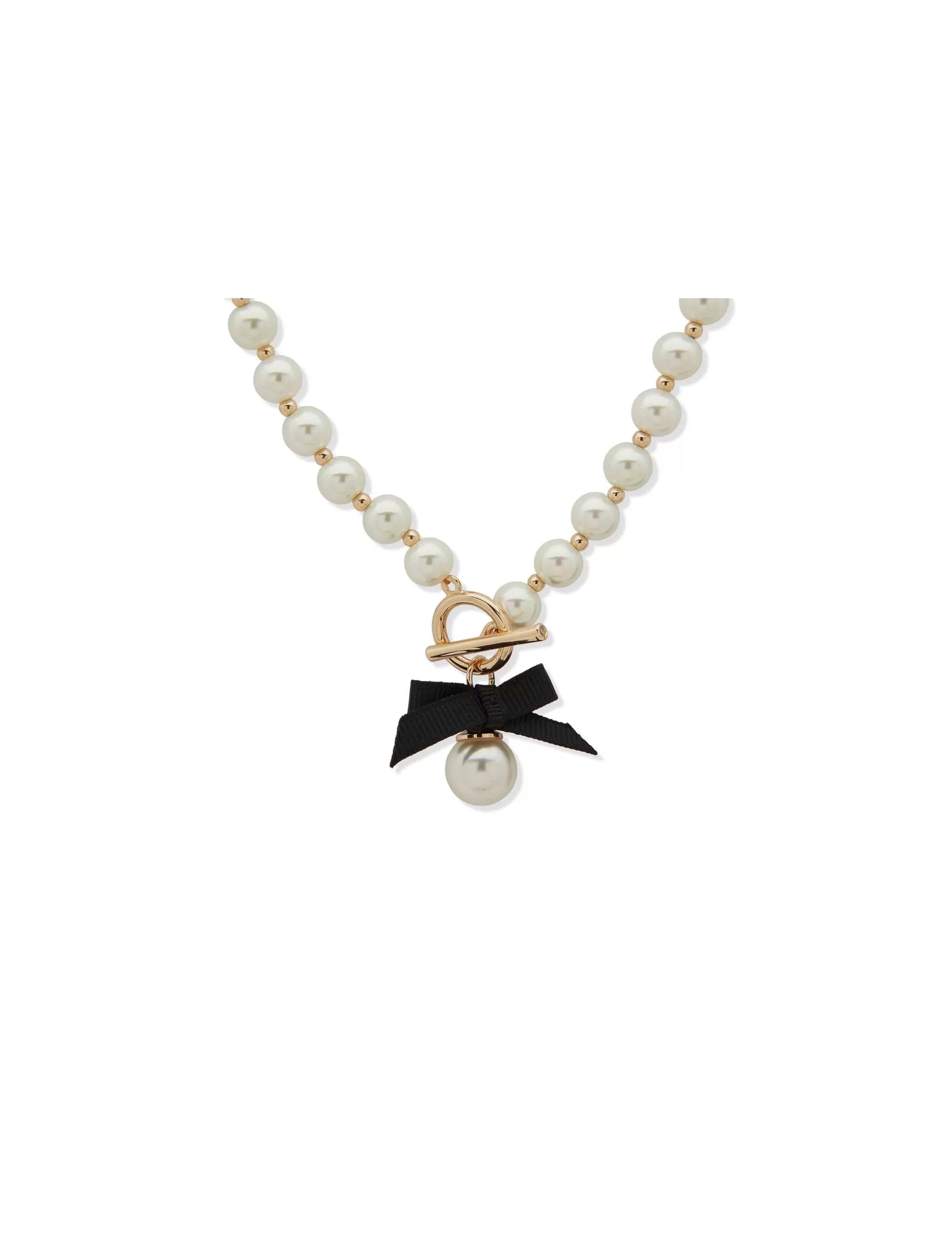 Cheap Anne Klein Bow Toggle Necklace