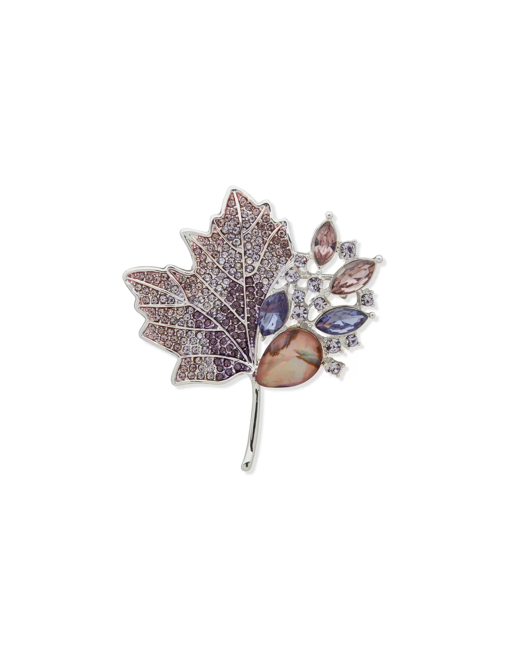 Fashion Anne Klein Boxed Stoneleaf Pin-Gold
