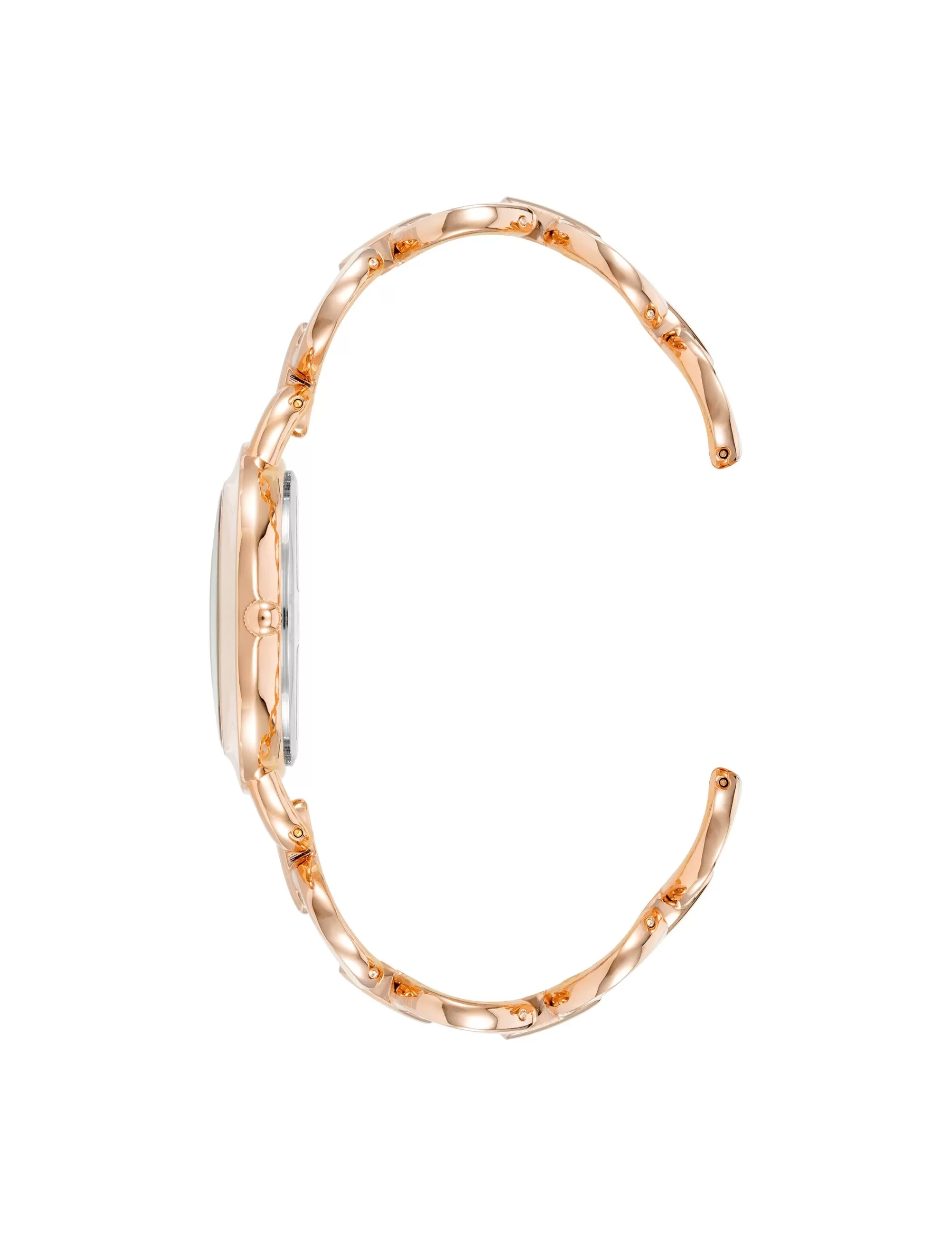 Fashion Anne Klein Boyfriend Circular Link Bracelet Watch Set- Sale Blush Pink/ Rose Gold Tone