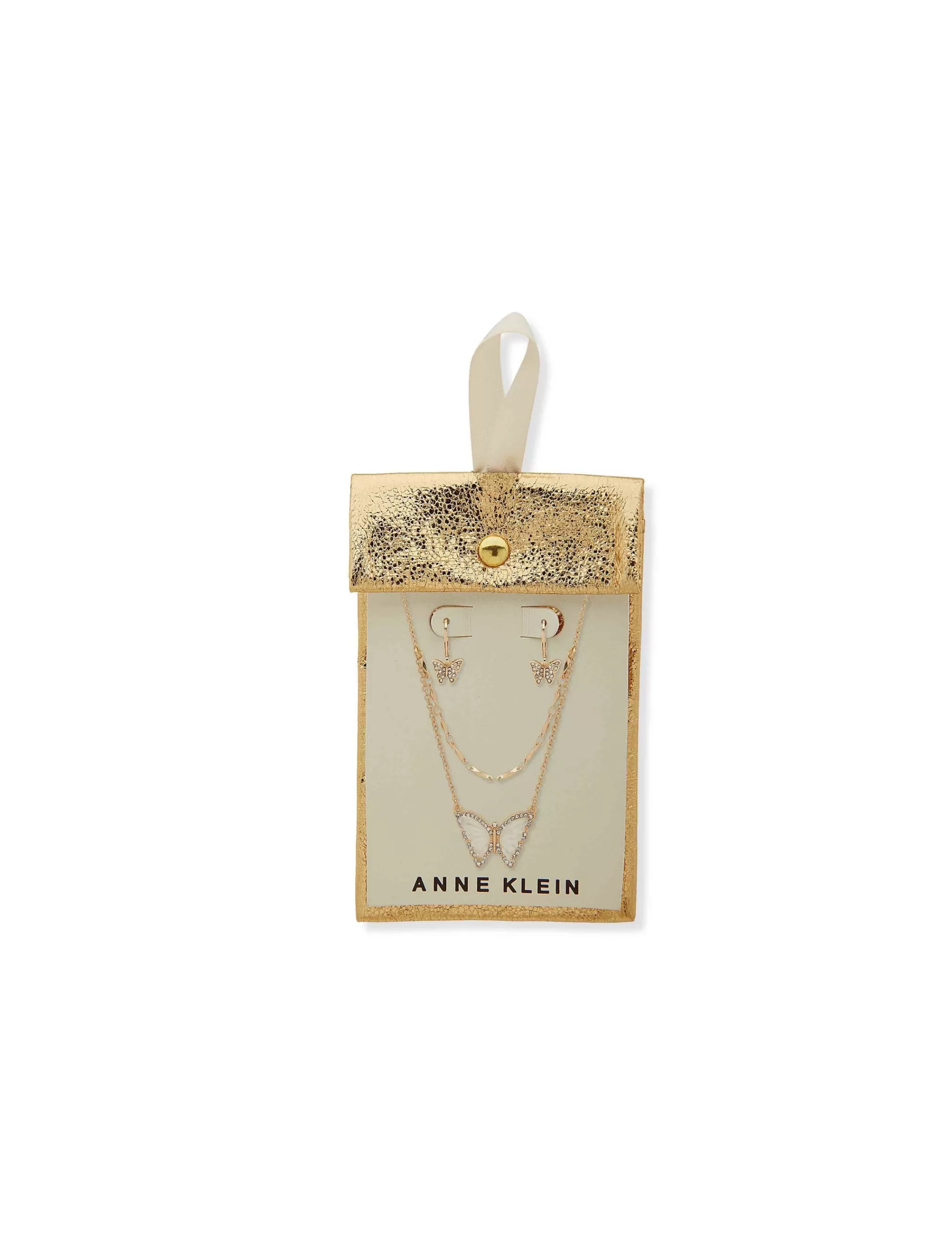 Discount Anne Klein Butterfly Earring/ Necklace Set-Mother Of Pearl