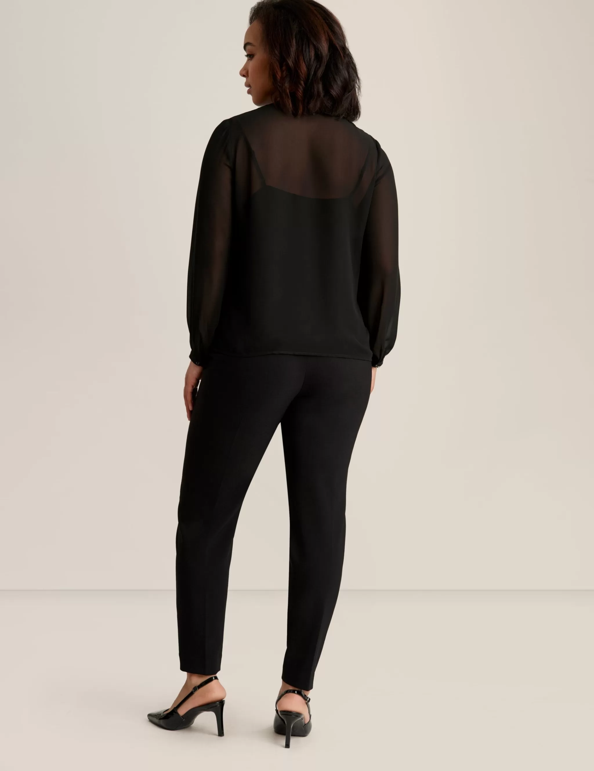 Hot Anne Klein Cascade Ruffle Blouse Anne Black