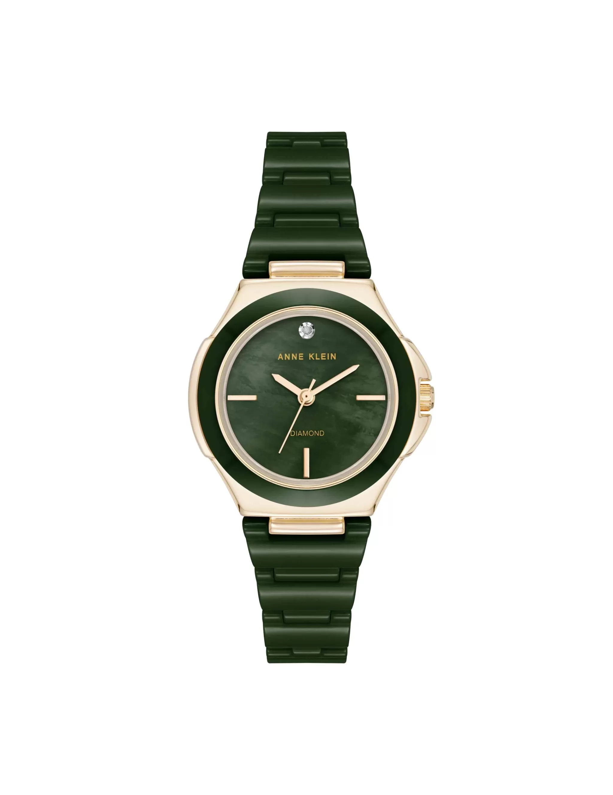 Shop Anne Klein Ceramic Bracelet And Bezel Watch