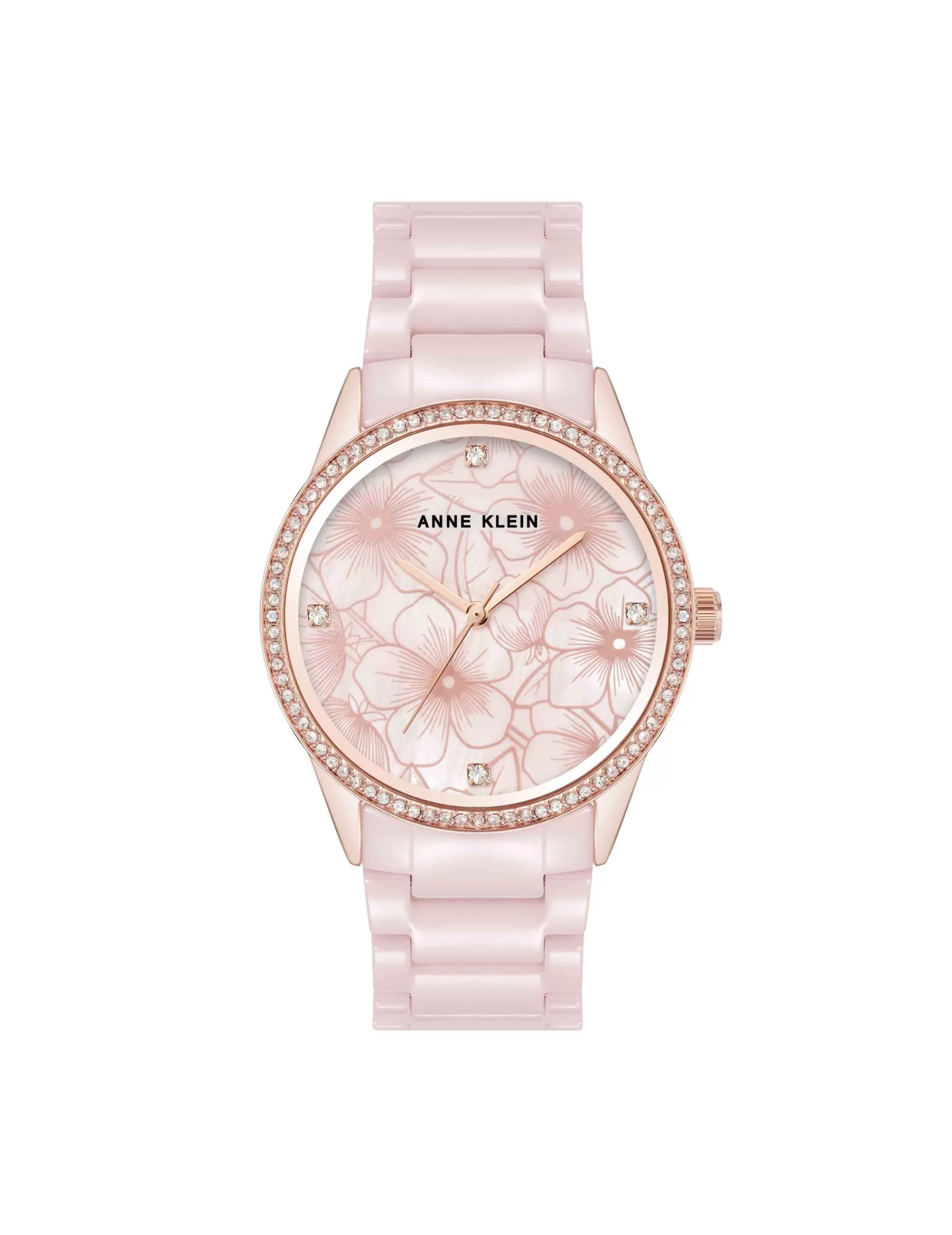 Flash Sale Anne Klein Ceramic Bracelet Floral Dial Watch