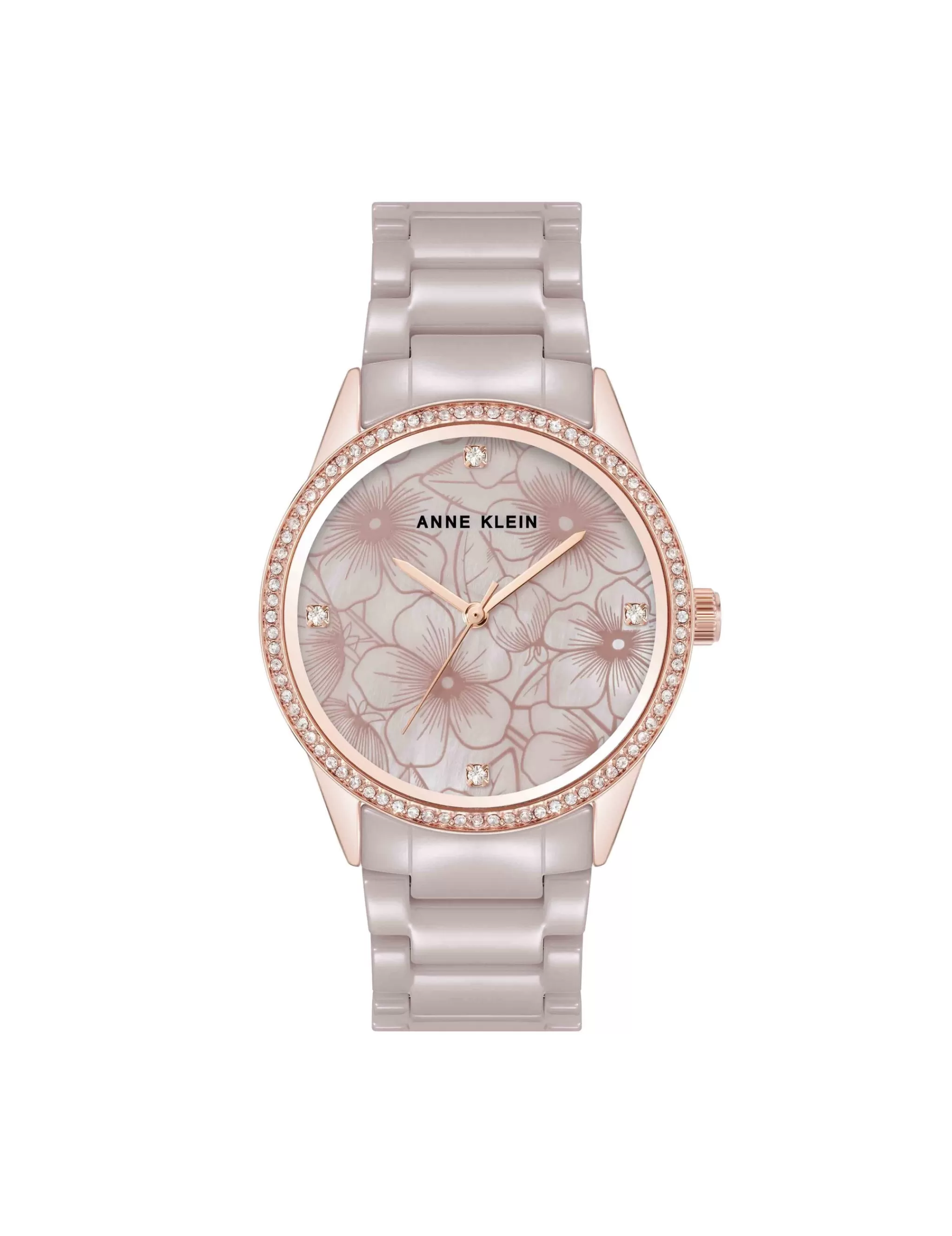 Sale Anne Klein Ceramic Bracelet Floral Dial Watch