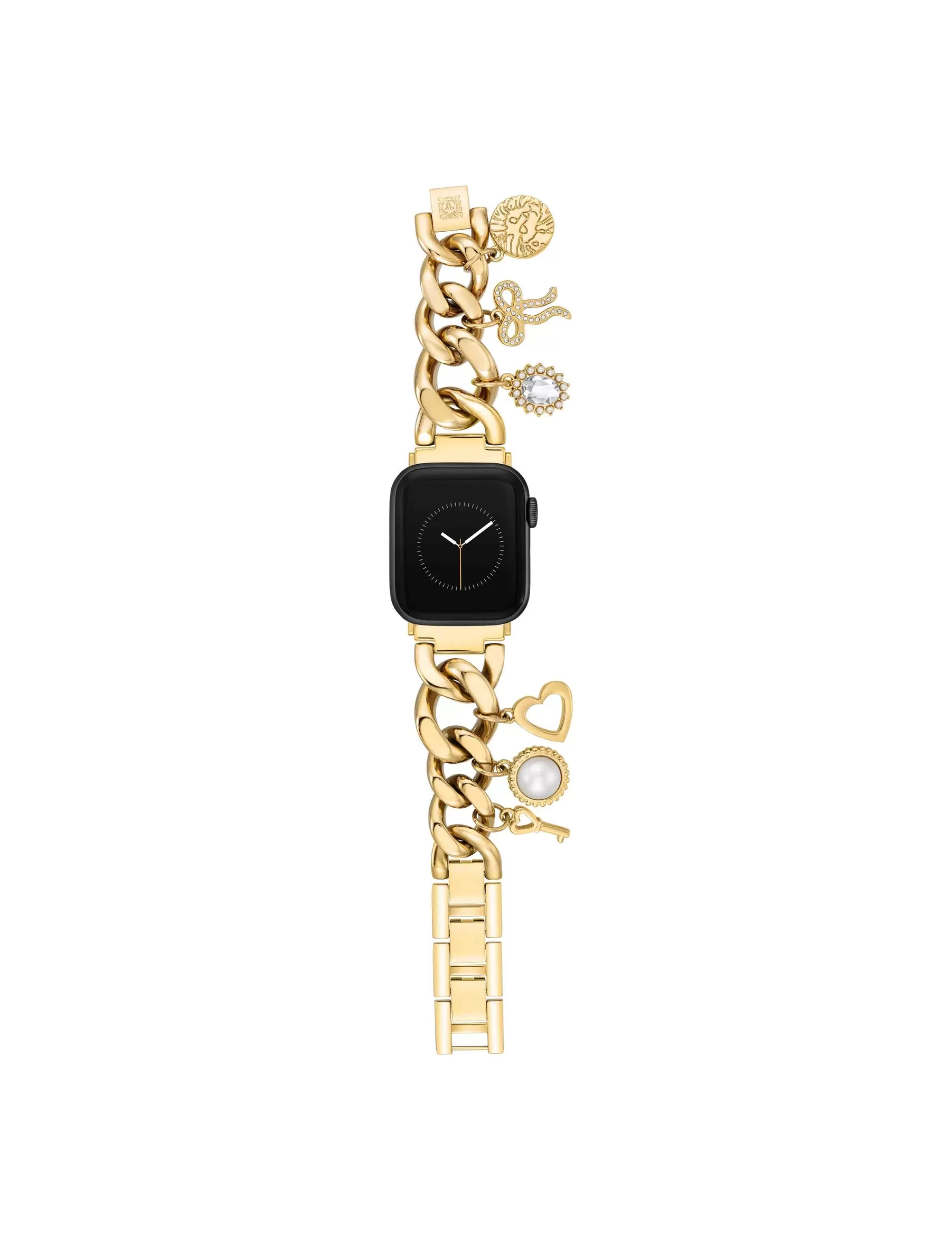 Outlet Anne Klein Charm Accented Chain Link Band For Apple Watch® Gold-Tone