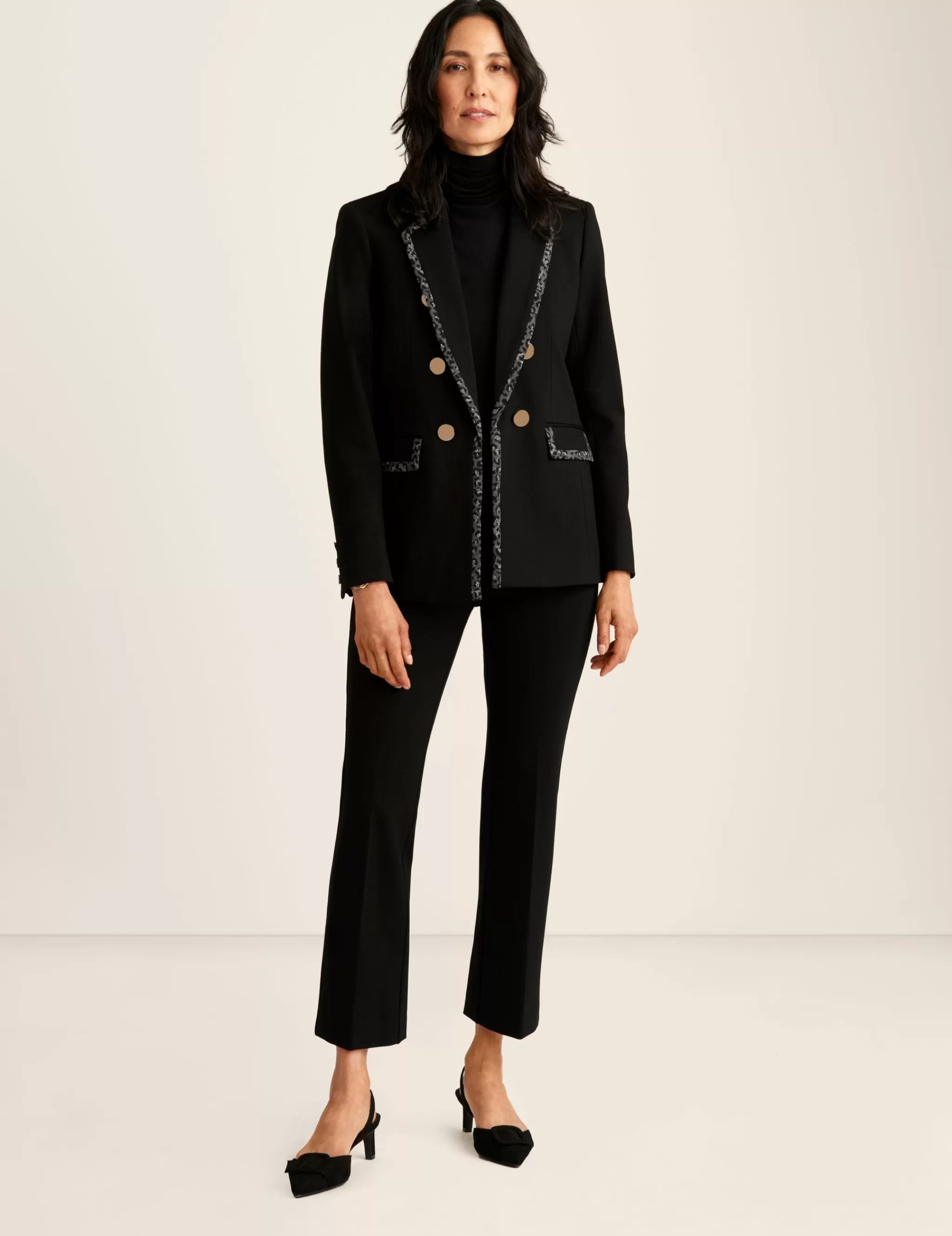 Cheap Anne Klein Compression Faux Double Breasted Jacket Anne Black Multi