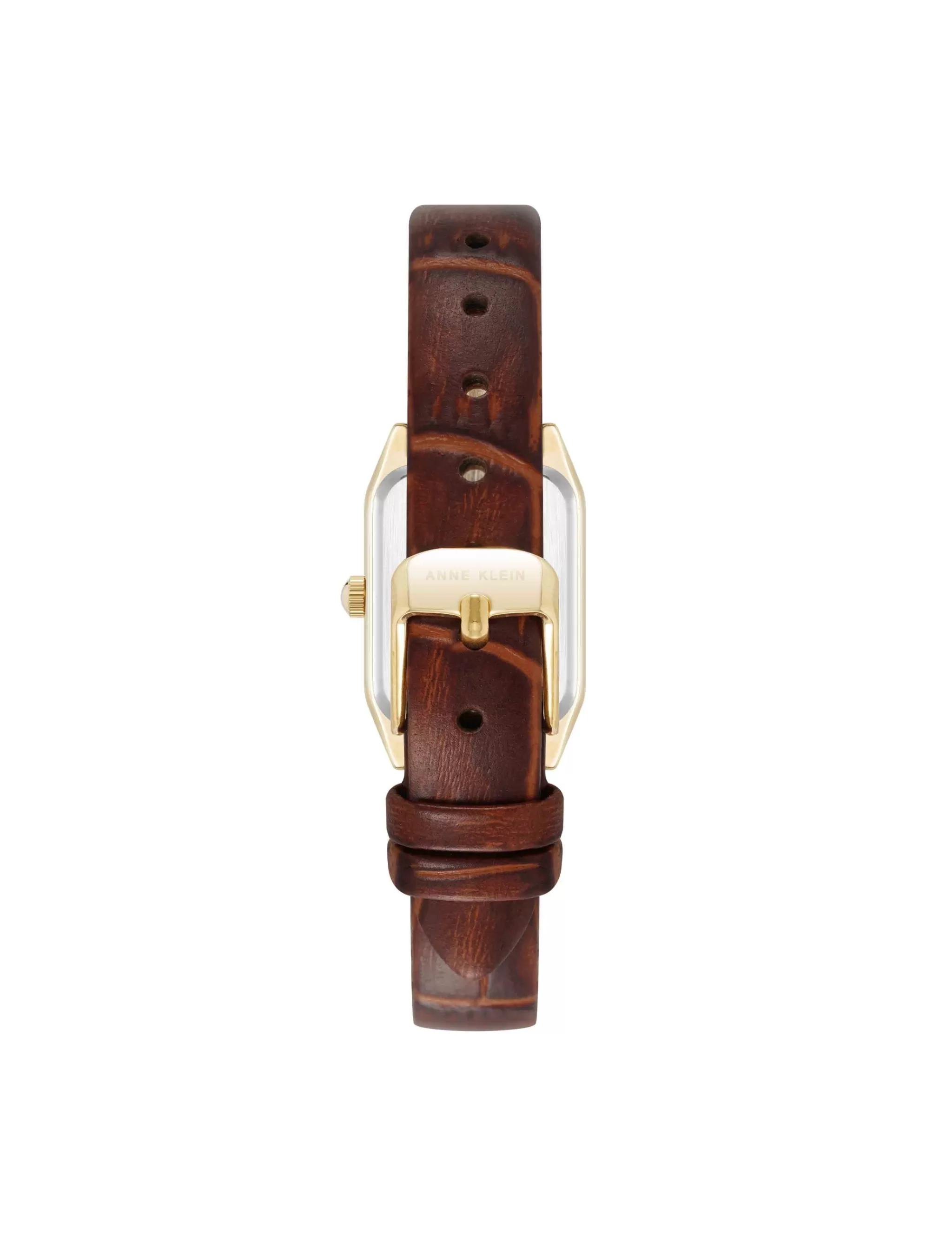 Flash Sale Anne Klein Consider It Octagonal Leather Band Watch