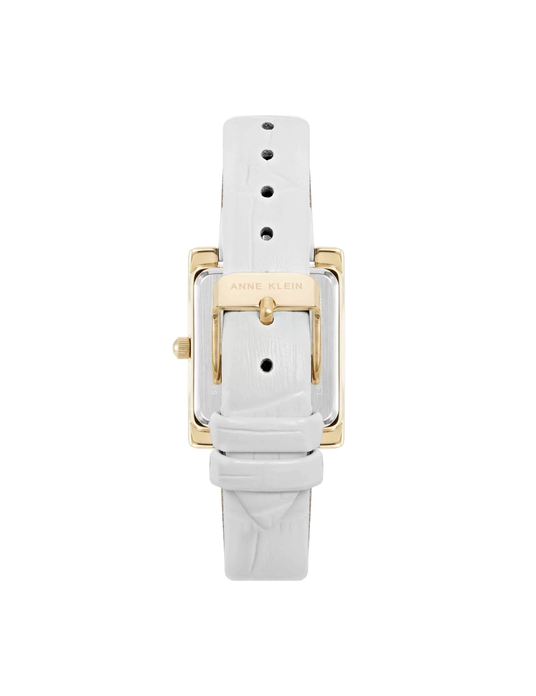 Best Anne Klein Consider It Rectangular Leather Band Watch