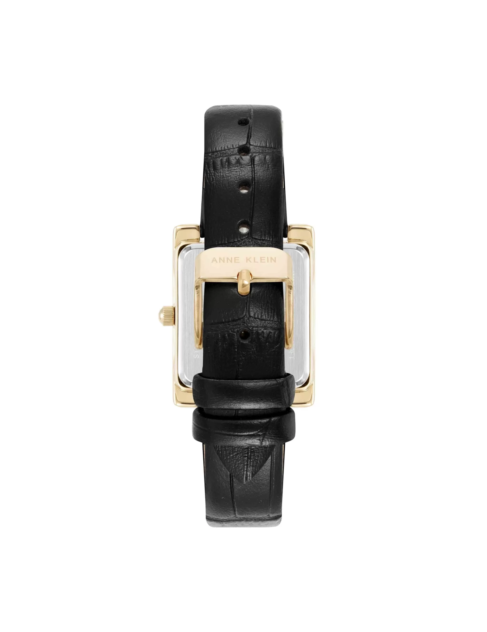 New Anne Klein Consider It Rectangular Leather Band Watch