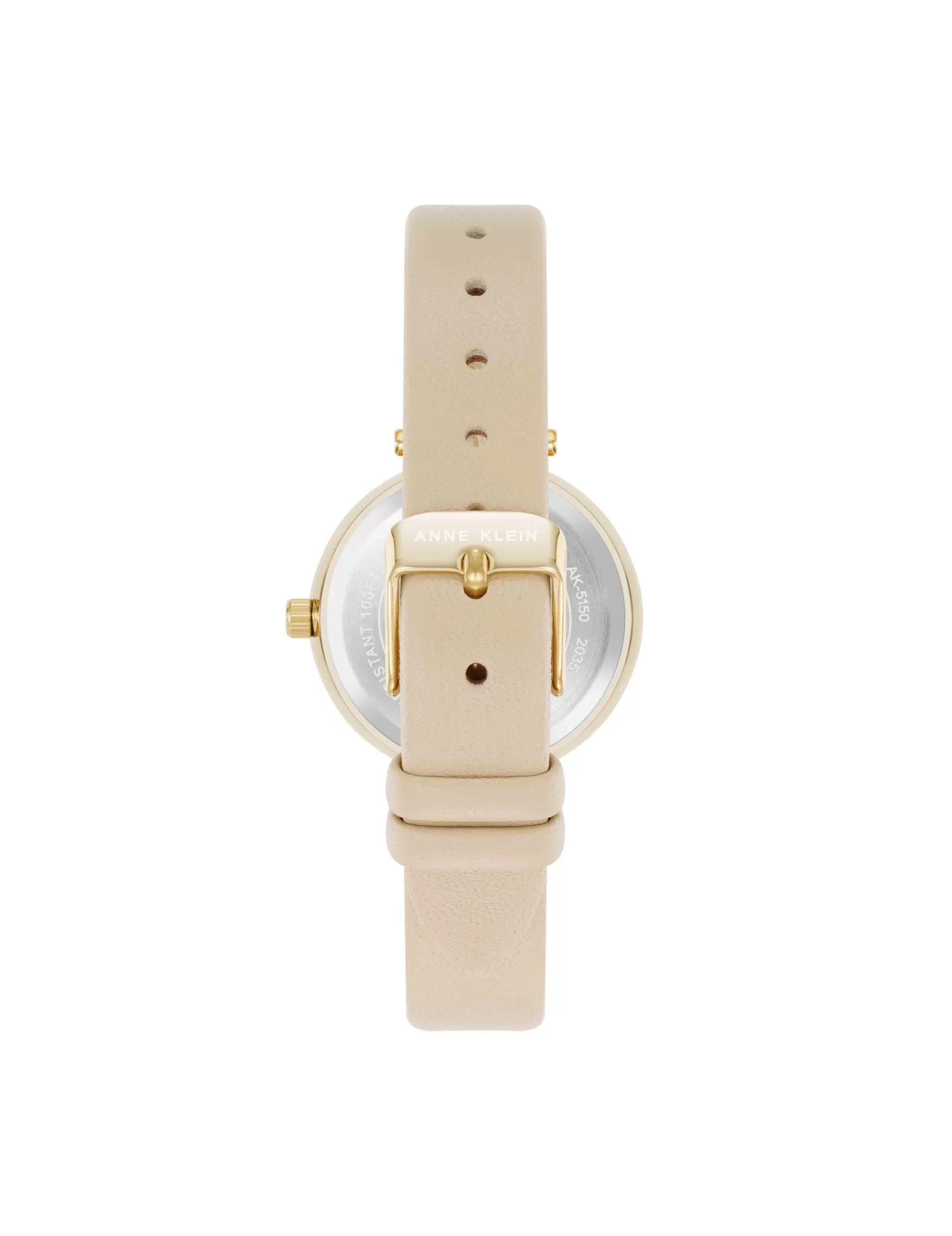 New Anne Klein Consider It Round Leather Band Watch