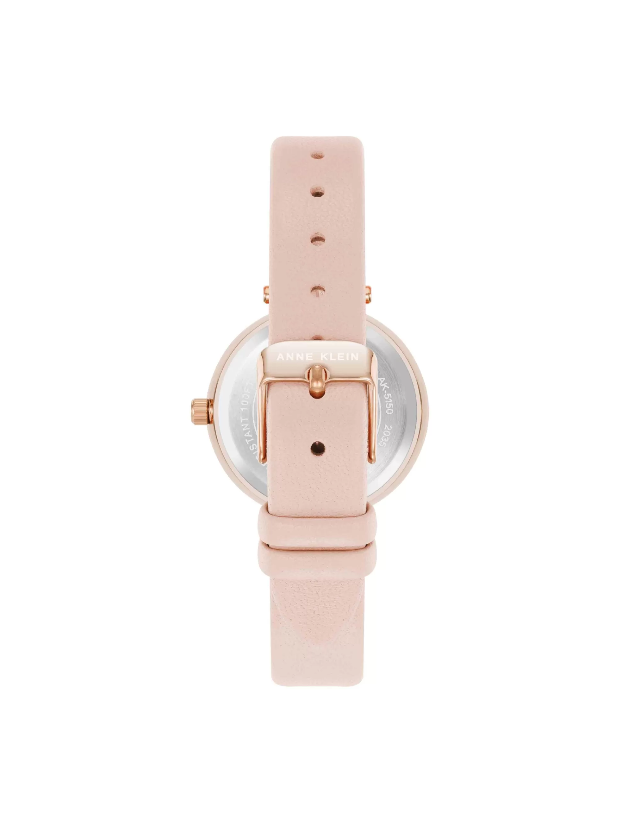 Outlet Anne Klein Consider It Round Leather Band Watch