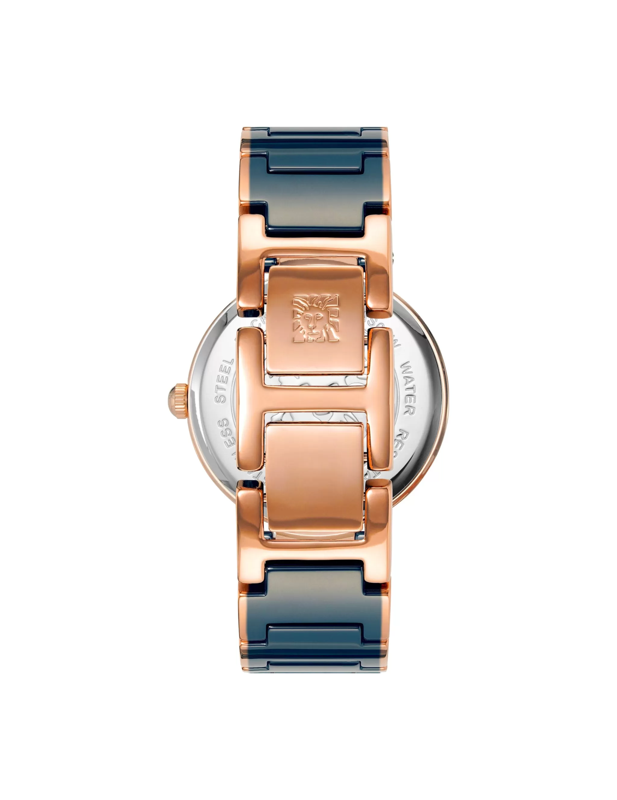 Hot Anne Klein Consider It Solar Powered Ceramic Watch Navy/Rose Gold-Tone