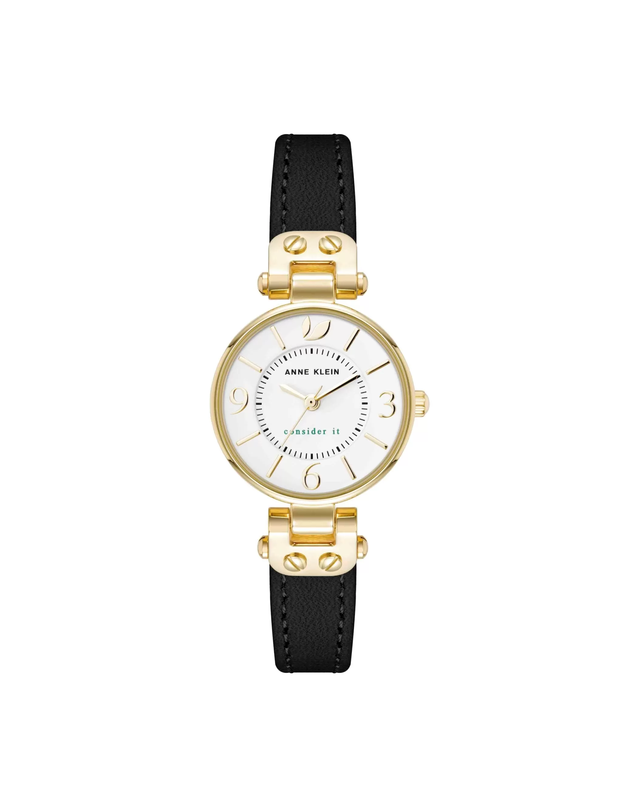 Cheap Anne Klein Consider It Sustainable Leather Strap Watch