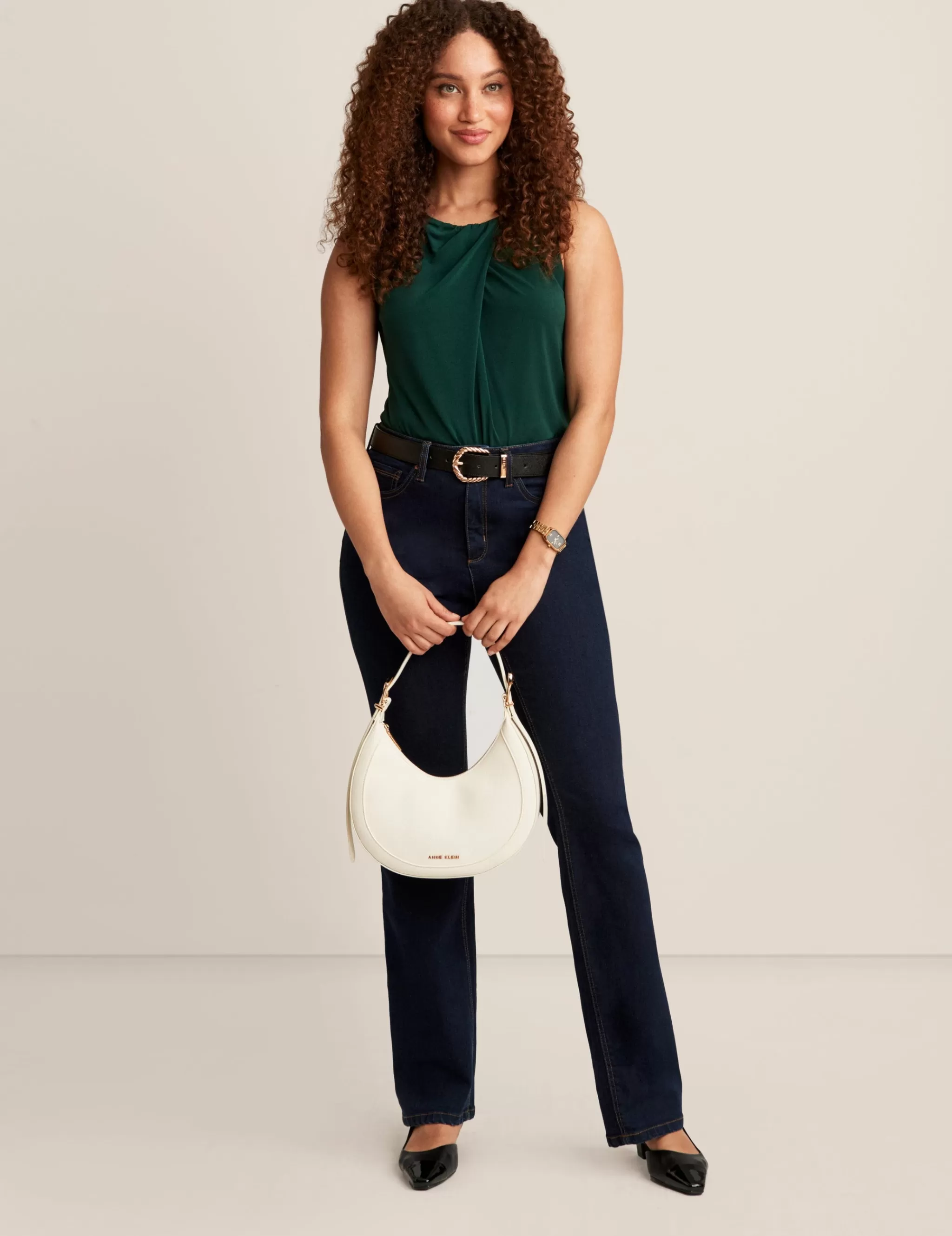Discount Anne Klein Cowl Neck Collar Top