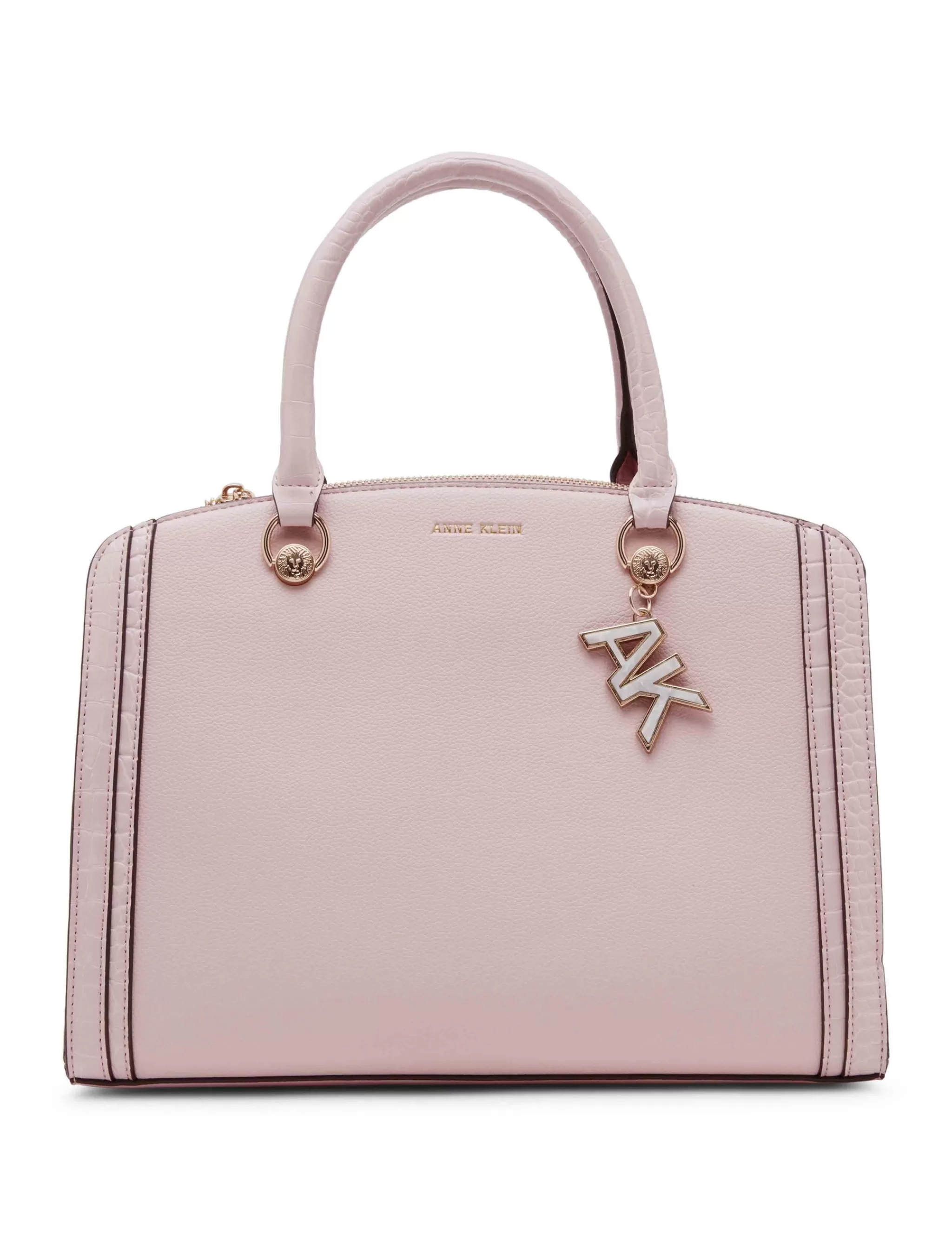Fashion Anne Klein Croco Trimmed Satchel