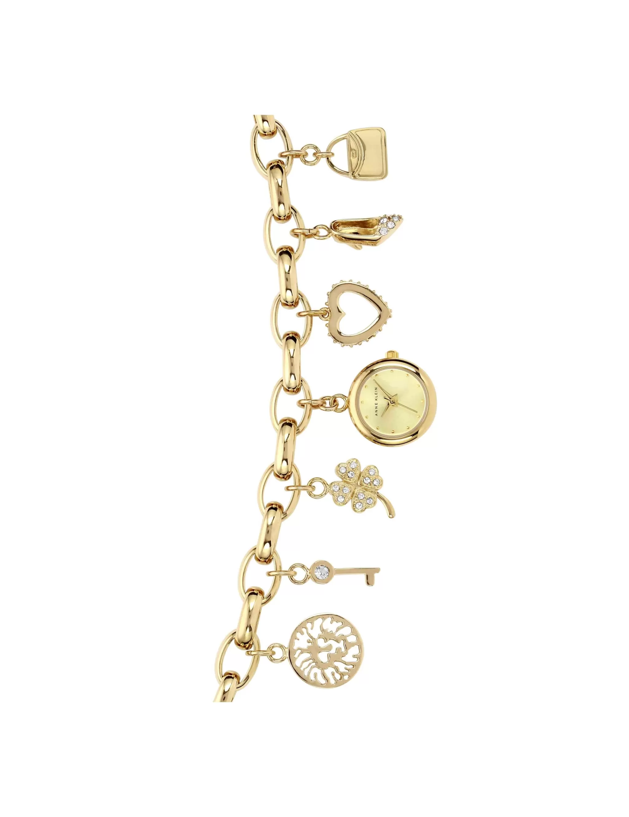 Online Anne Klein Crystal Accented Charm Bracelet Watch