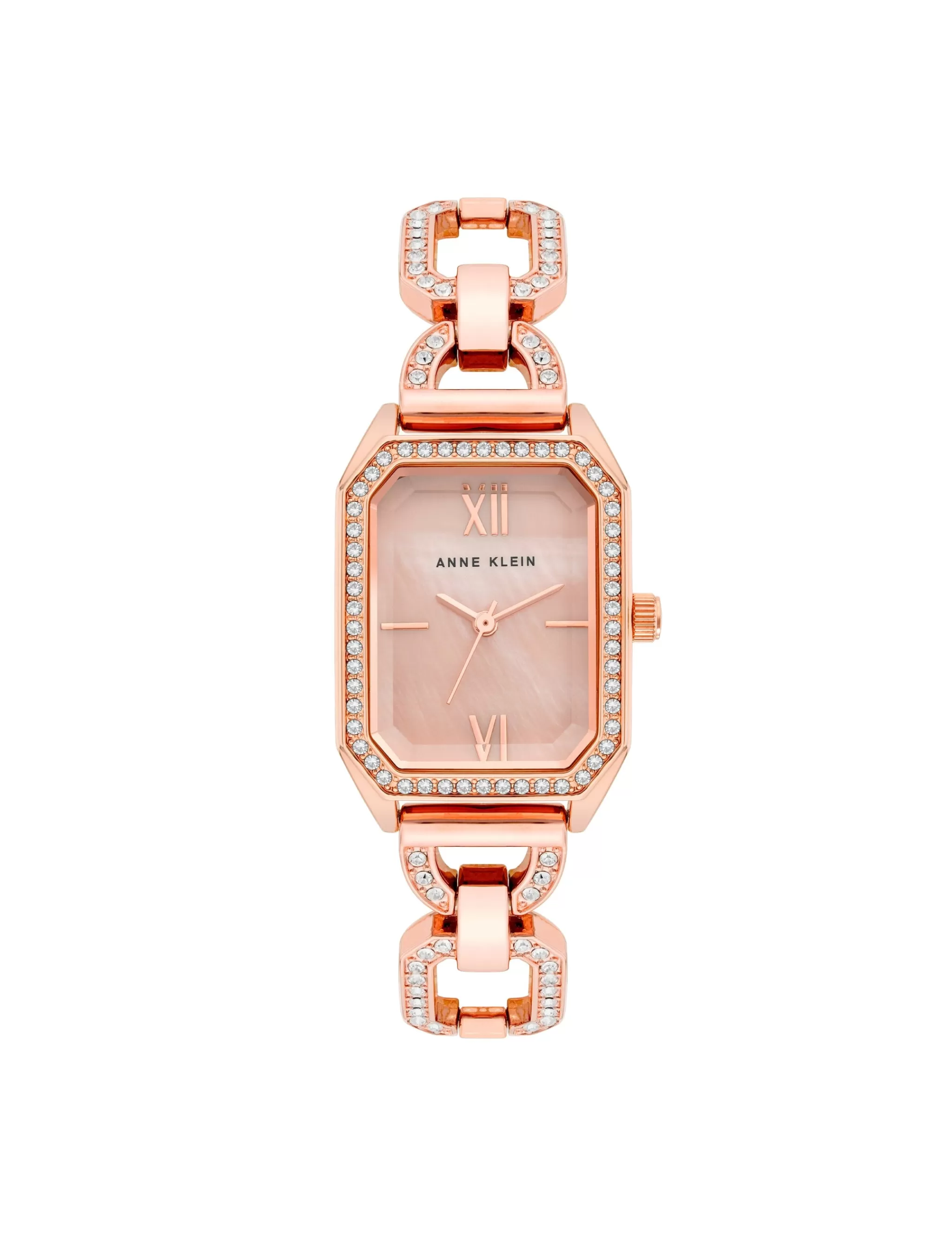 Fashion Anne Klein Crystal Accented Open Link Watch
