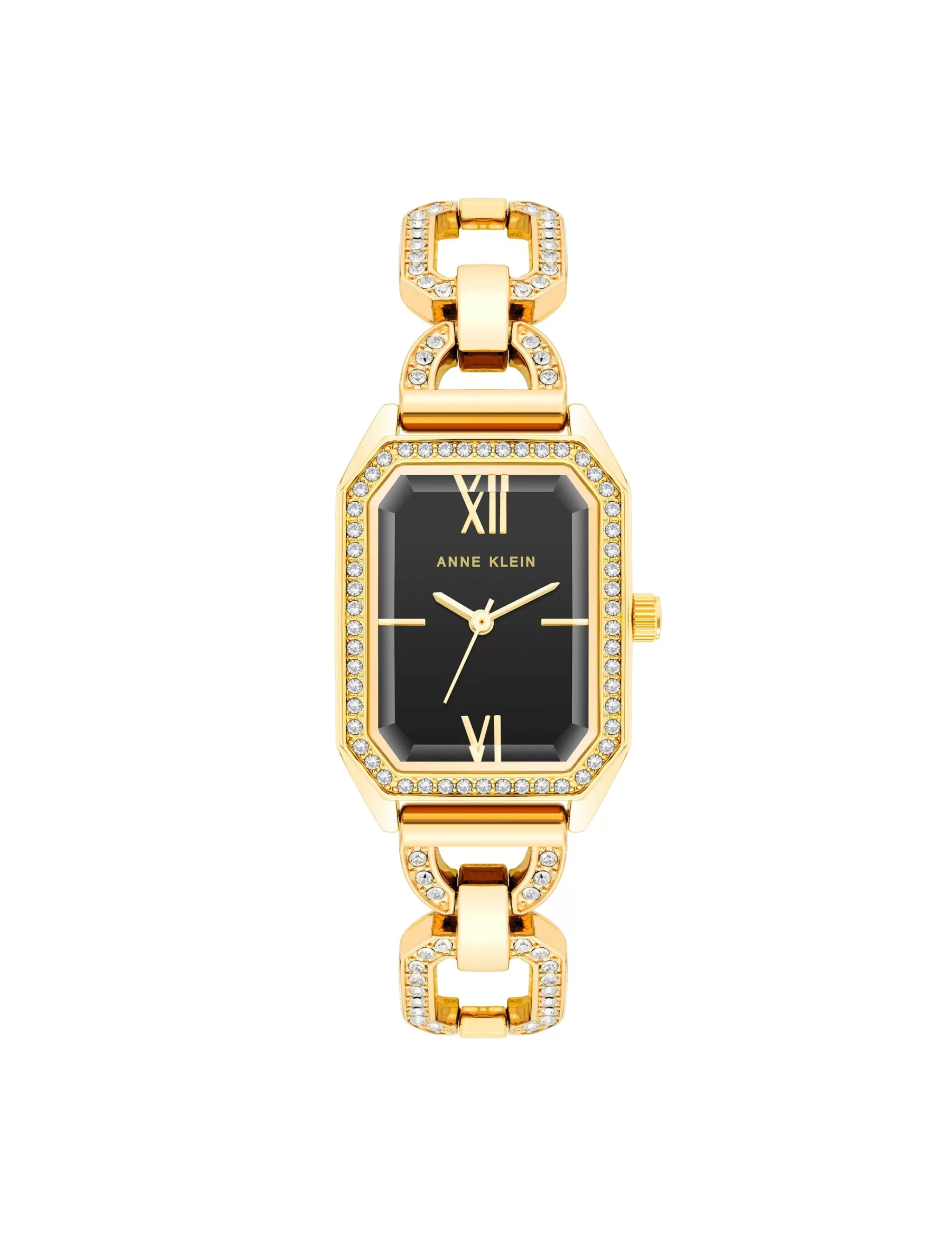 New Anne Klein Crystal Accented Open Link Watch