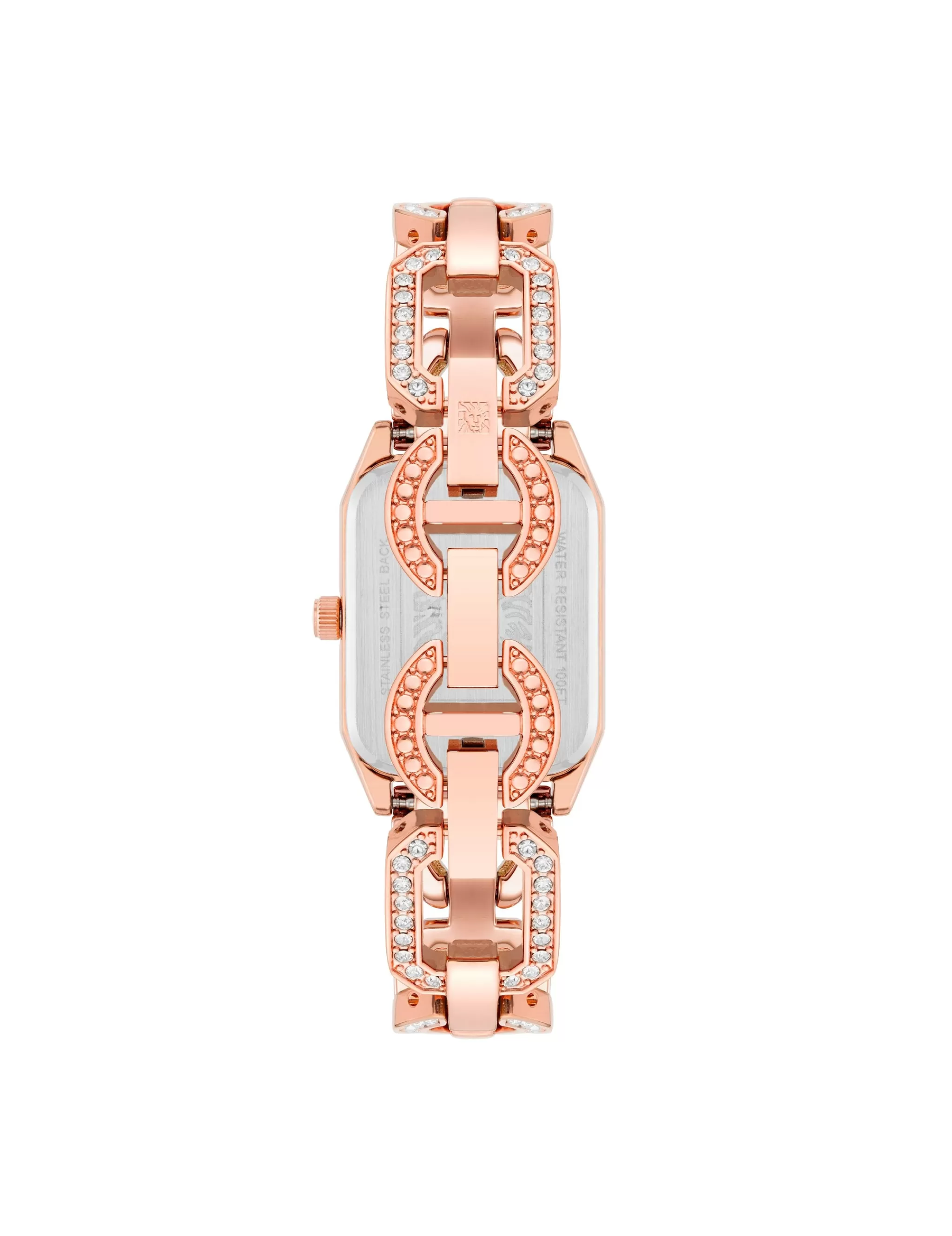 Fashion Anne Klein Crystal Accented Open Link Watch