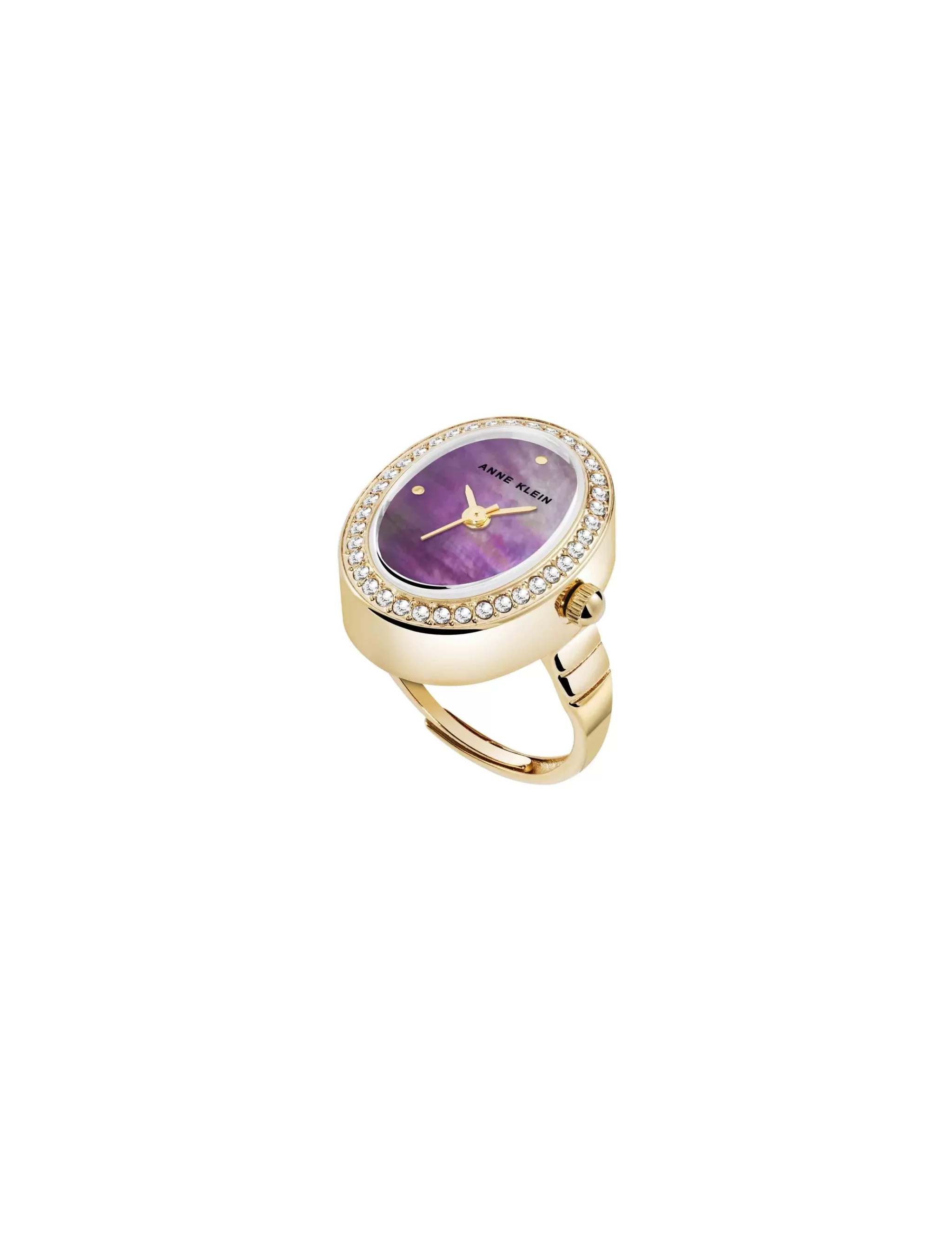 Shop Anne Klein Crystal Bezel Ring Watch