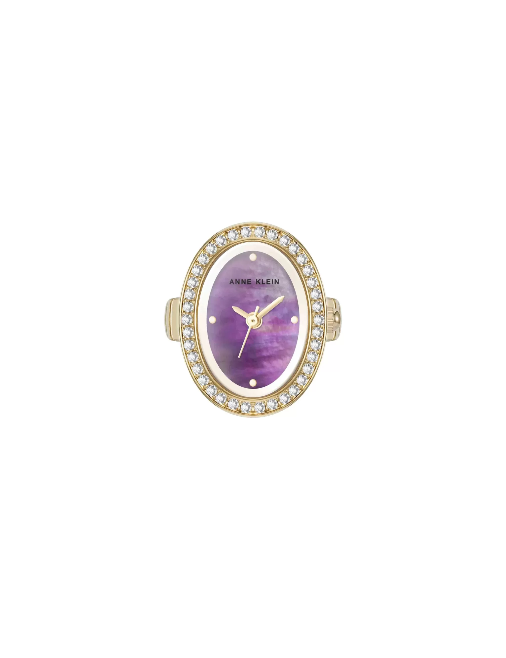 Shop Anne Klein Crystal Bezel Ring Watch