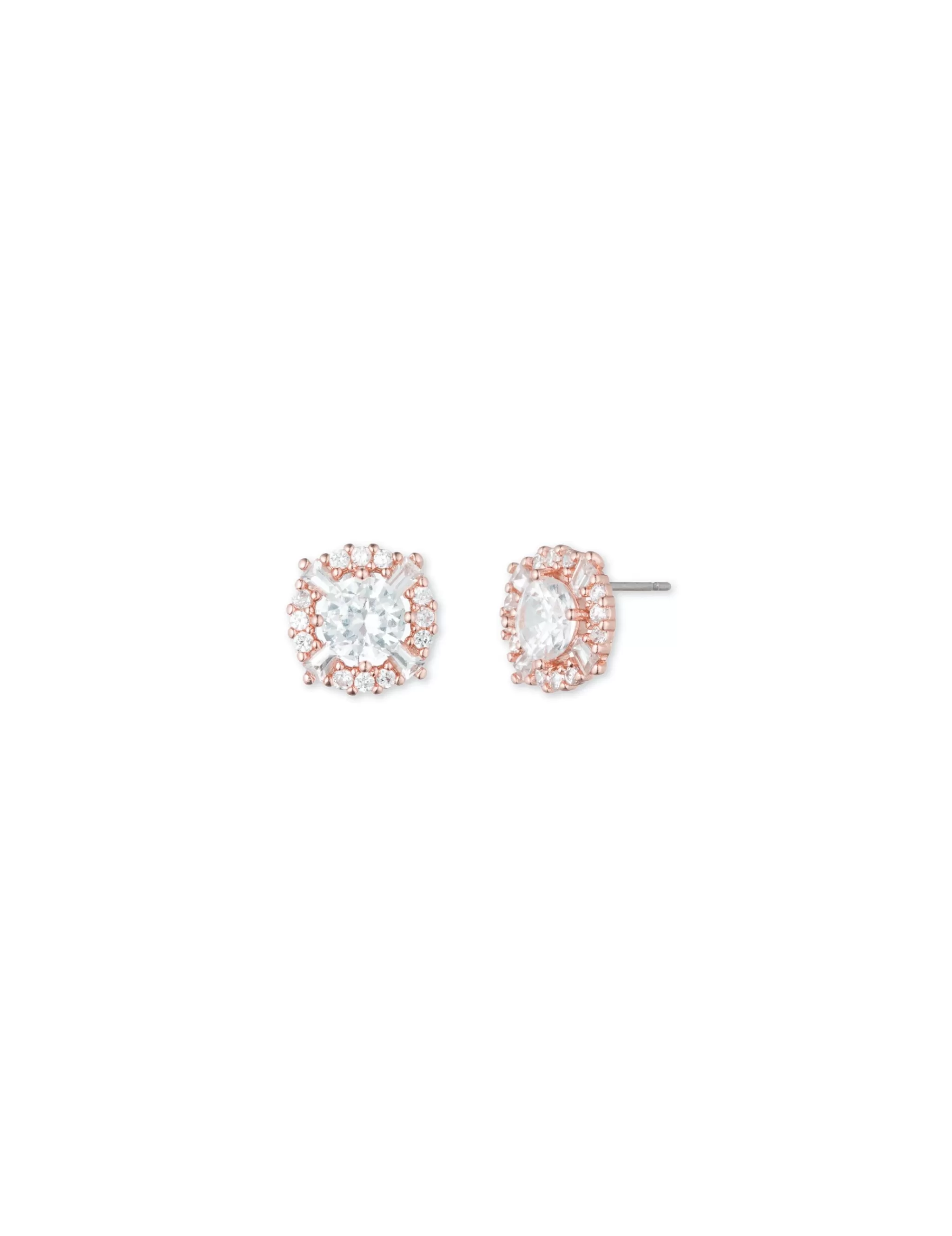 Cheap Anne Klein Cubic Zirconia Pave Halo Earrings