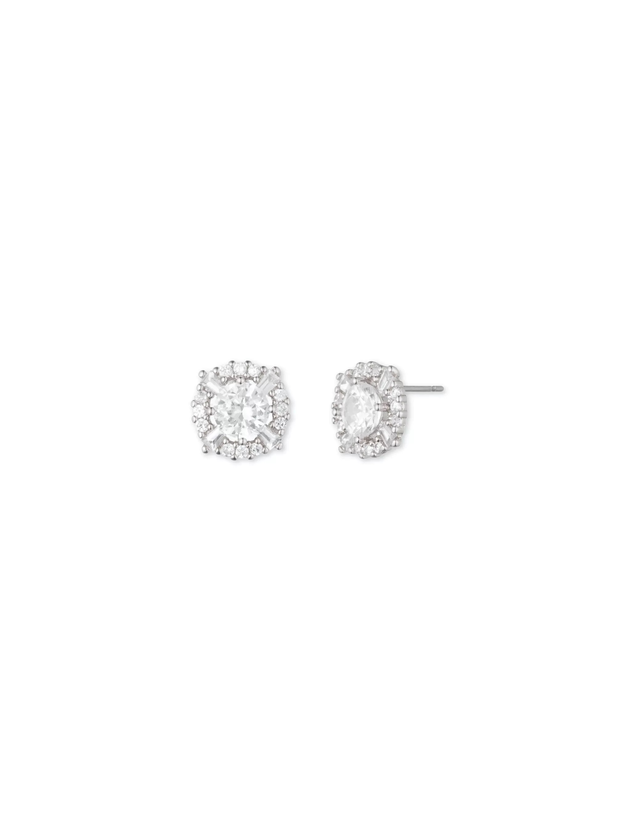 Cheap Anne Klein Cubic Zirconia Pave Halo Earrings
