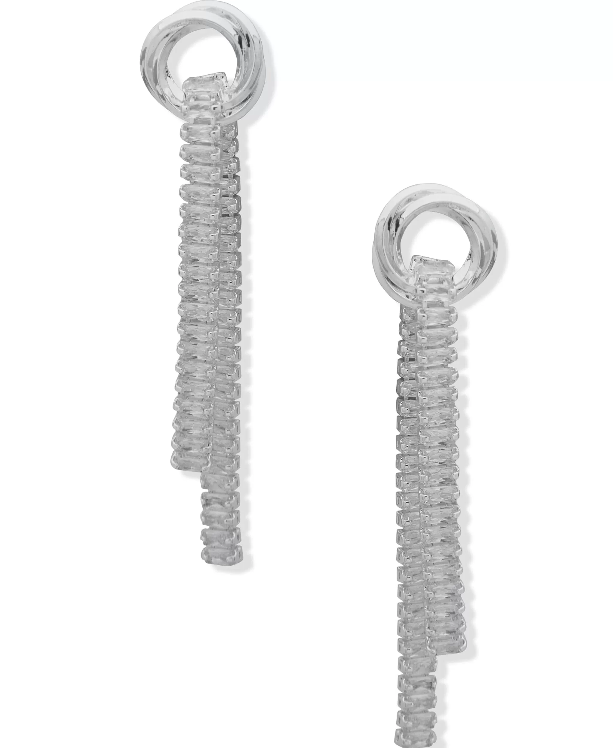 Cheap Anne Klein CZ Linear Post Earrings