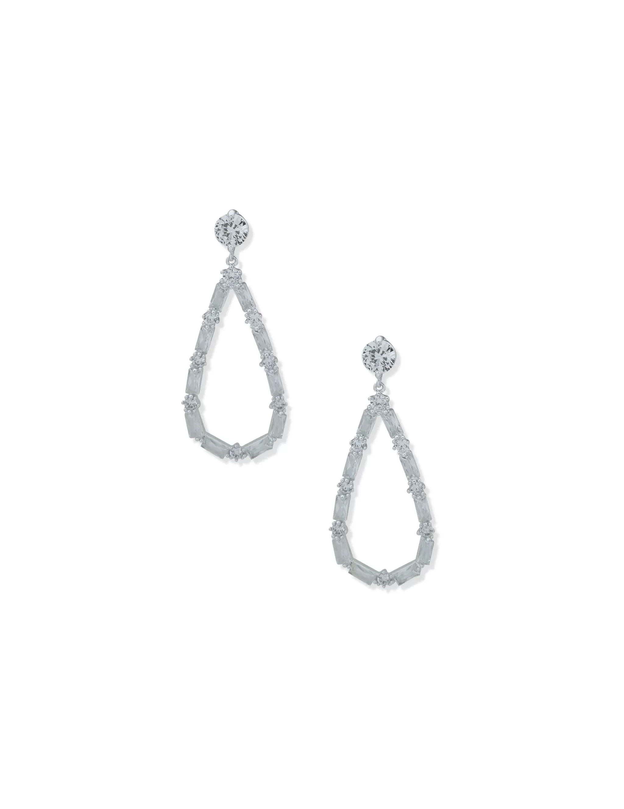 Shop Anne Klein CZ Post Teardrop Earrings