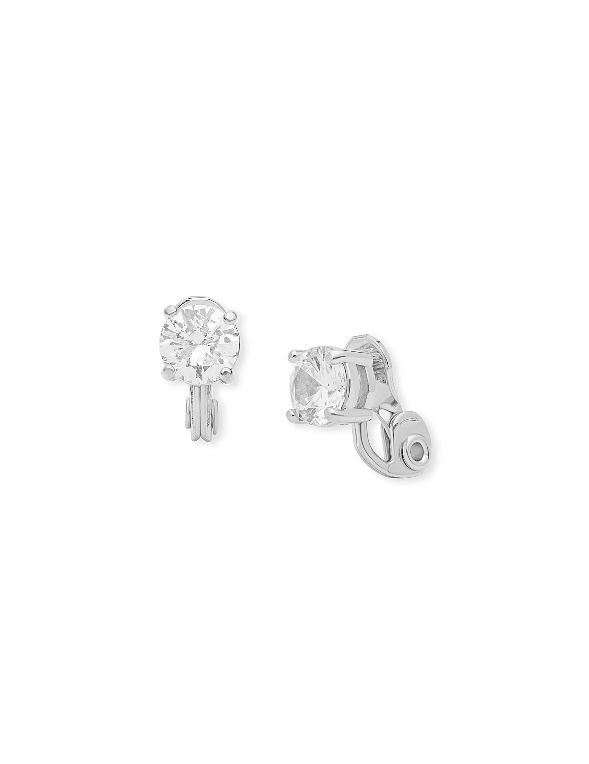 Clearance Anne Klein CZ Silver Clip On Studs