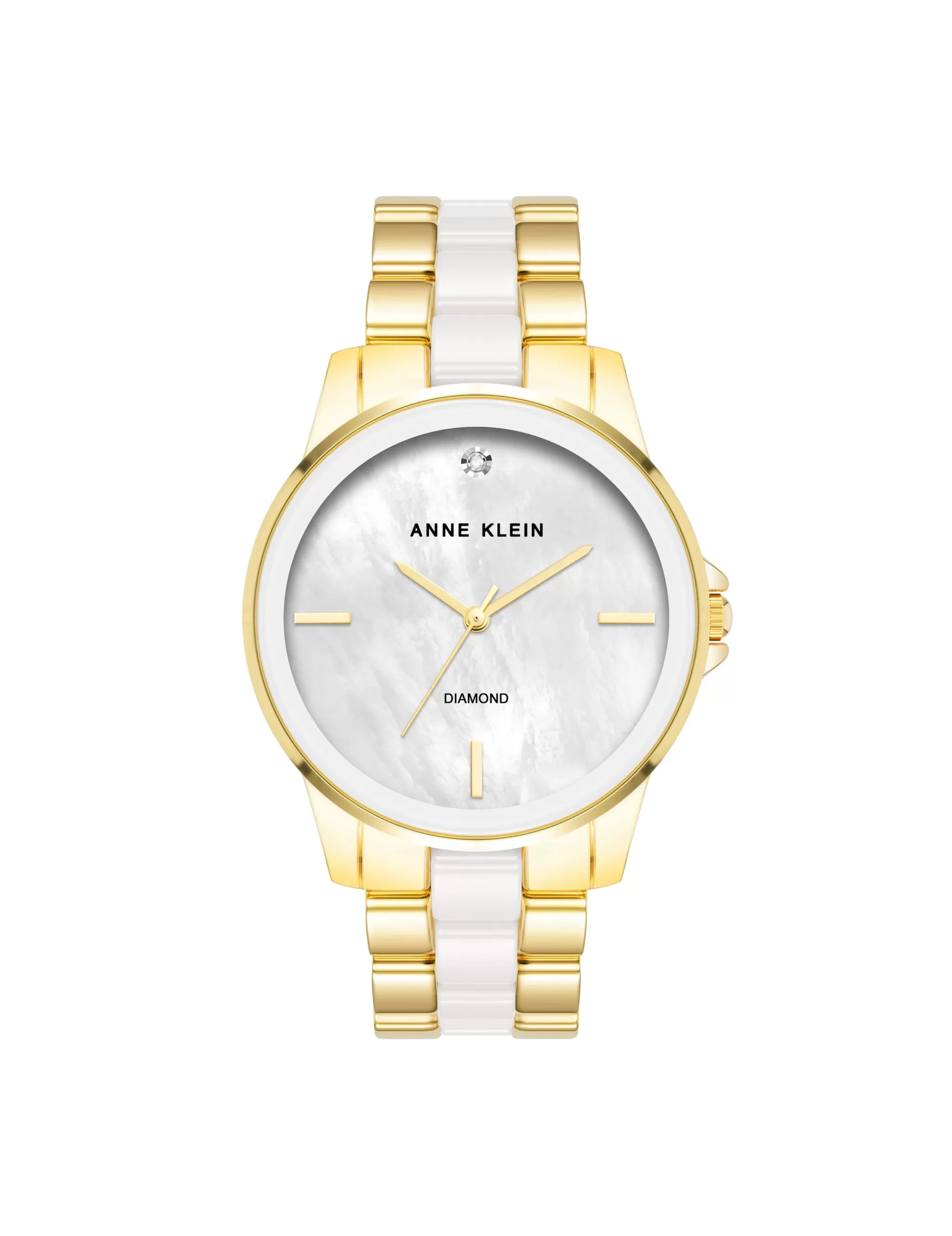 Cheap Anne Klein Diamond Accented Ceramic Boyfriend Watch- Sale