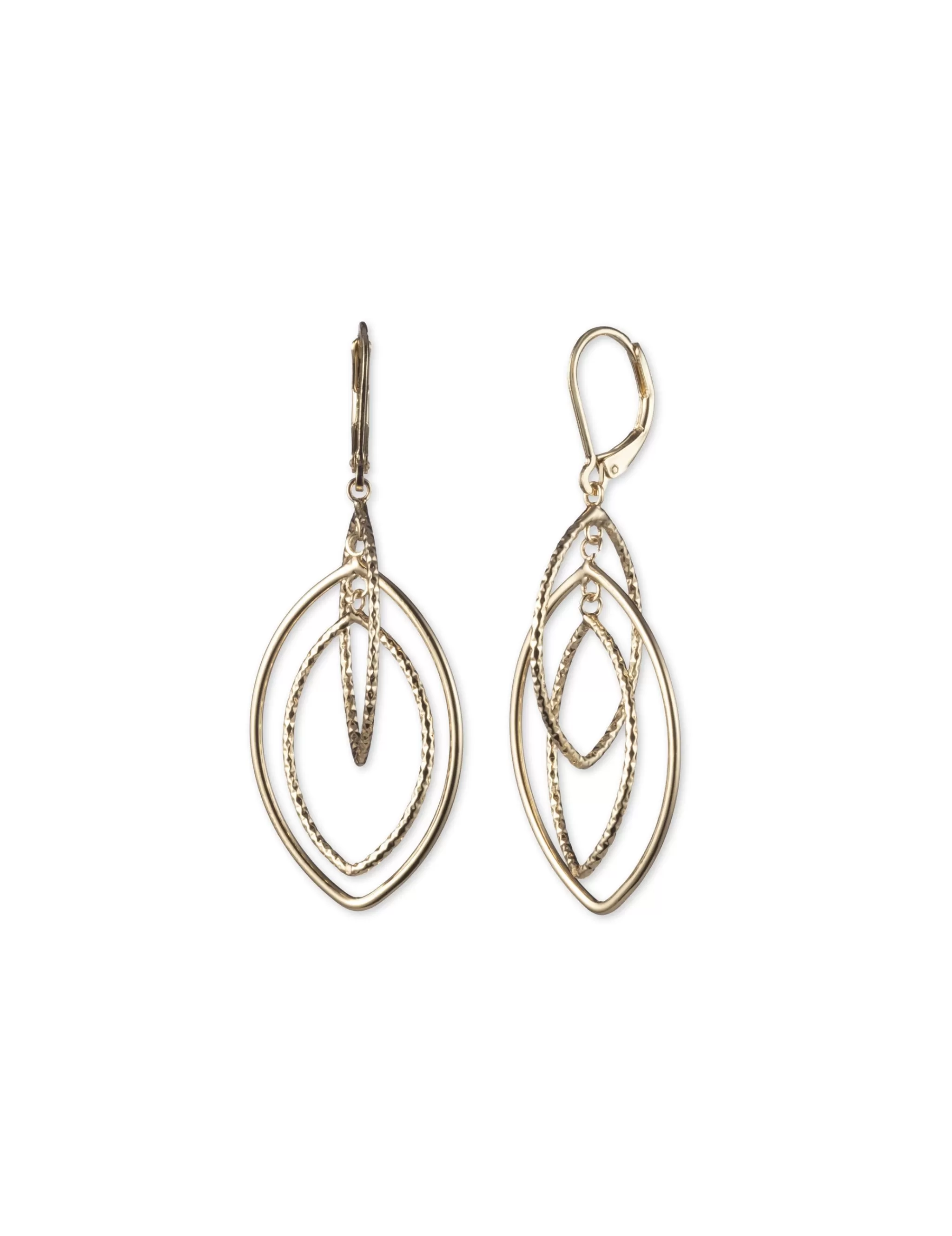 Clearance Anne Klein Diamond Texture Orbital Earrings