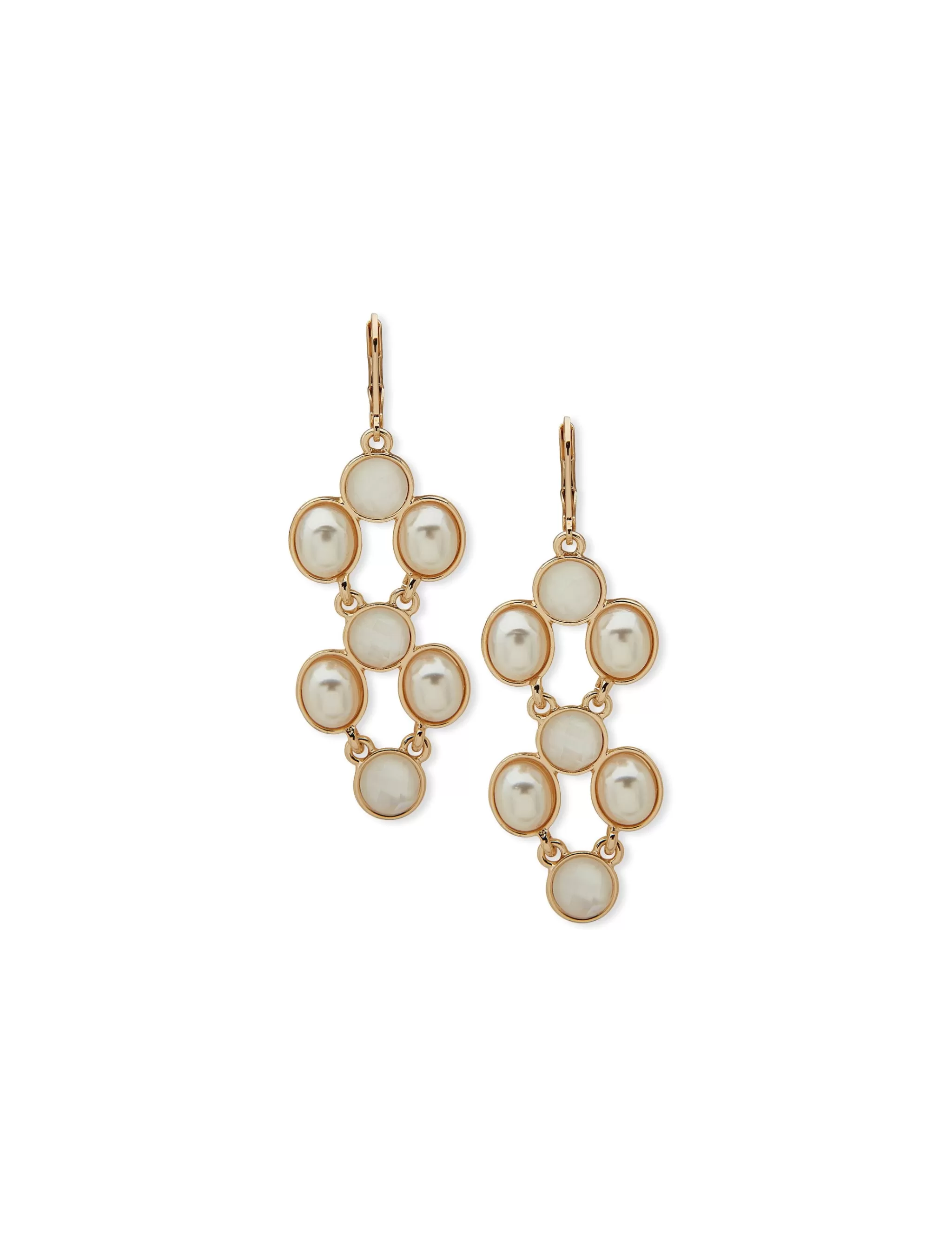 Outlet Anne Klein Drama Drop Mother Of Pearl Earrings