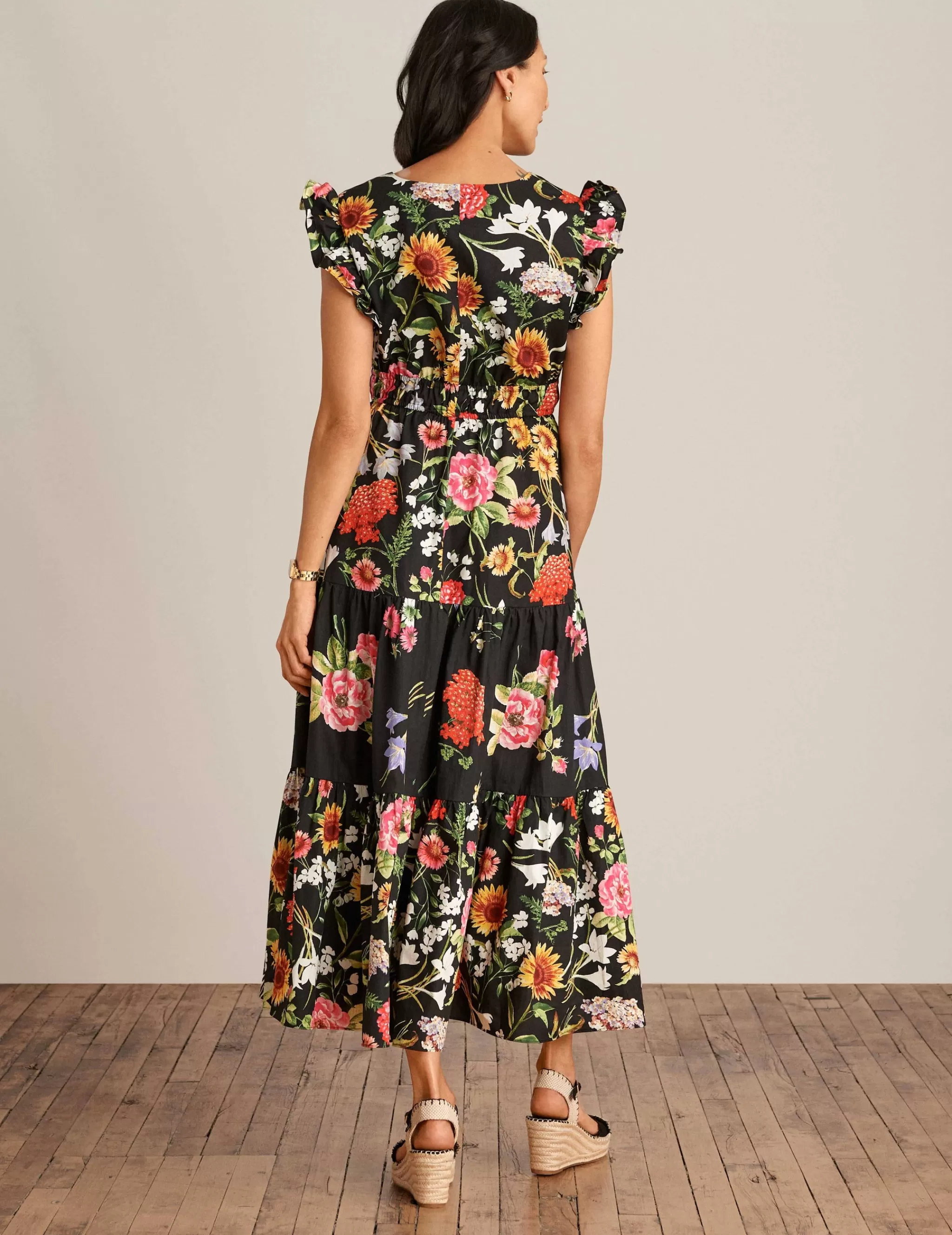 Shop Anne Klein Drawstring Waist Tiered Maxi Dress