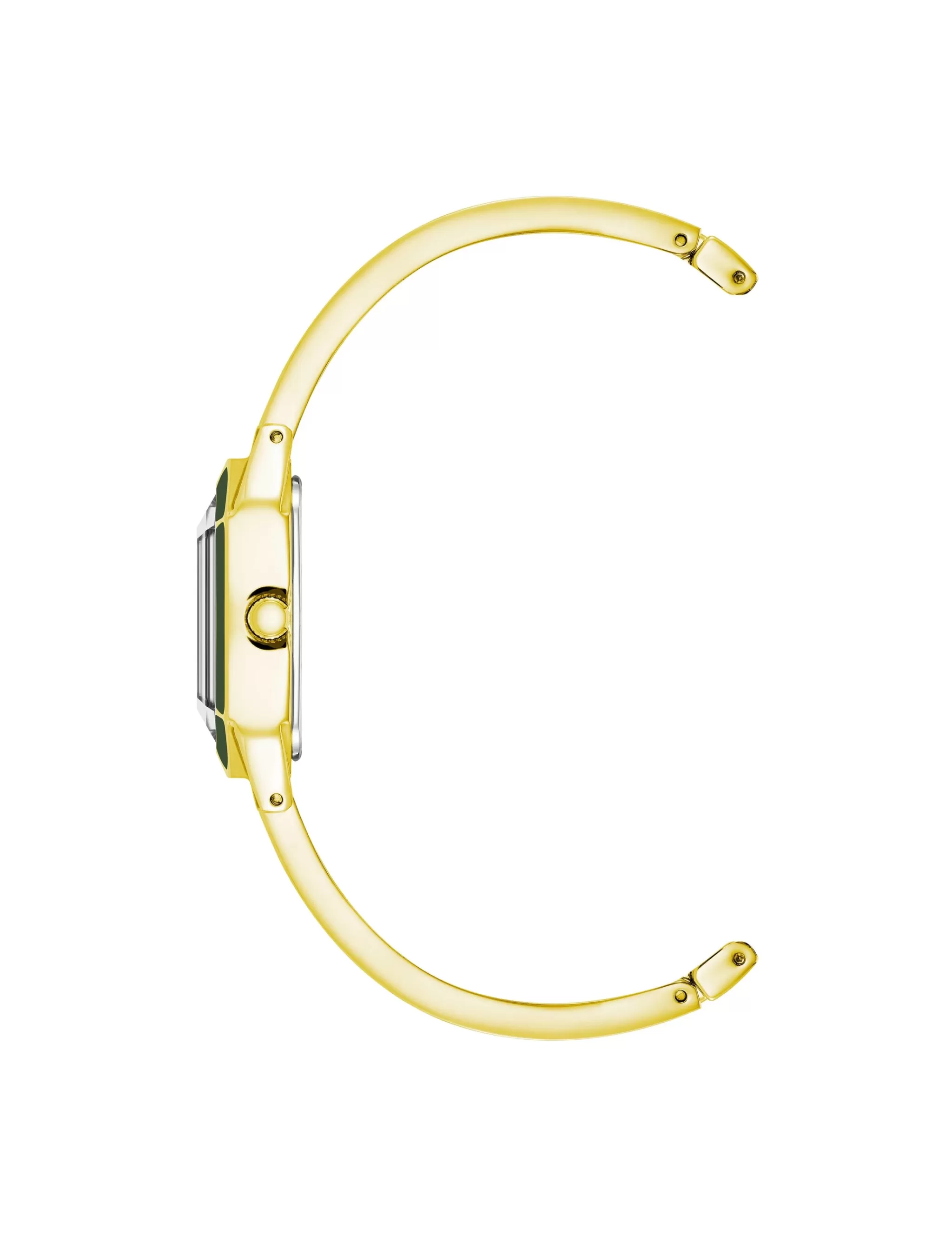 Shop Anne Klein Elegant Bangle Bracelet Watch Green/ Gold Tone