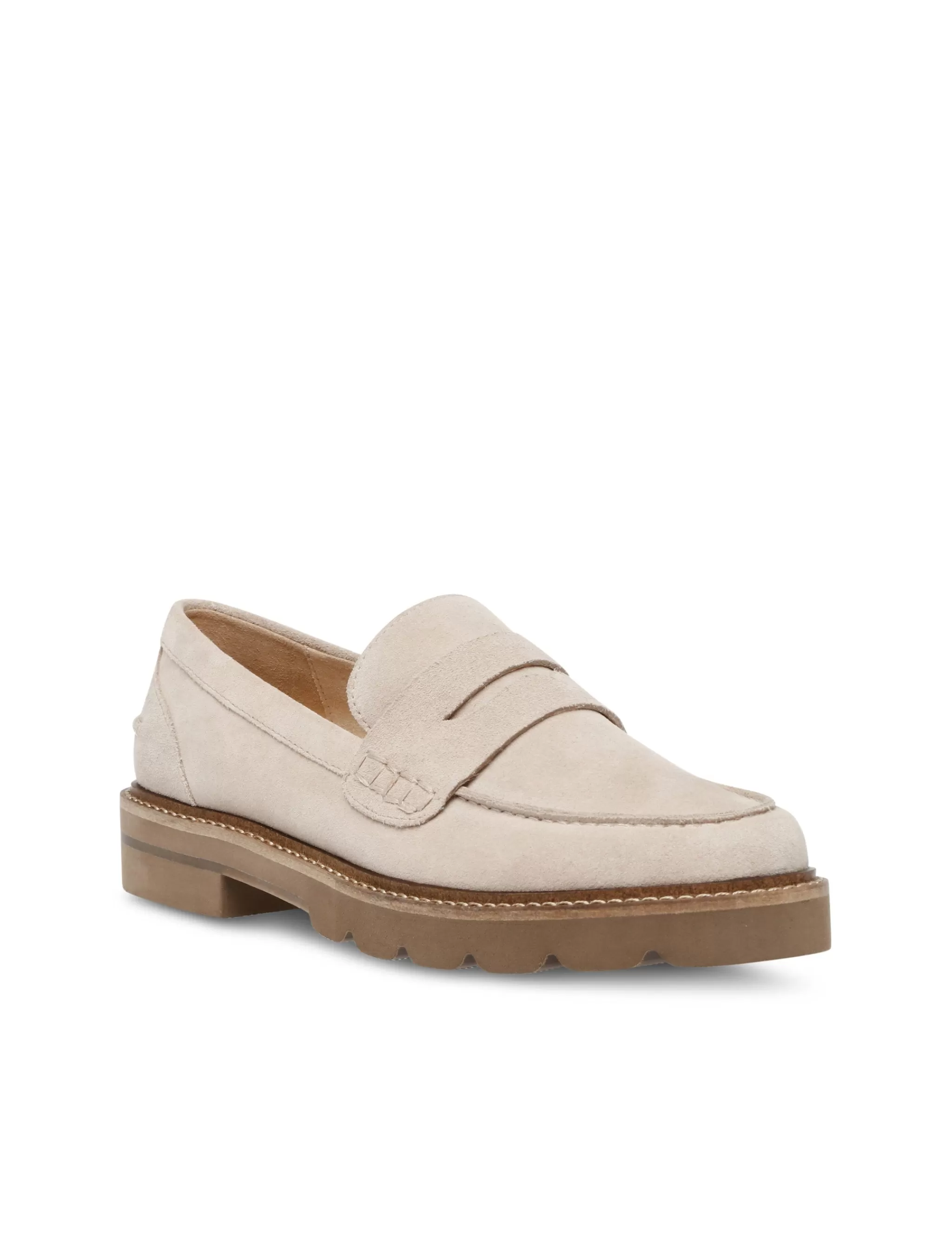 Shop Anne Klein Emmylou Suede Loafer Beige