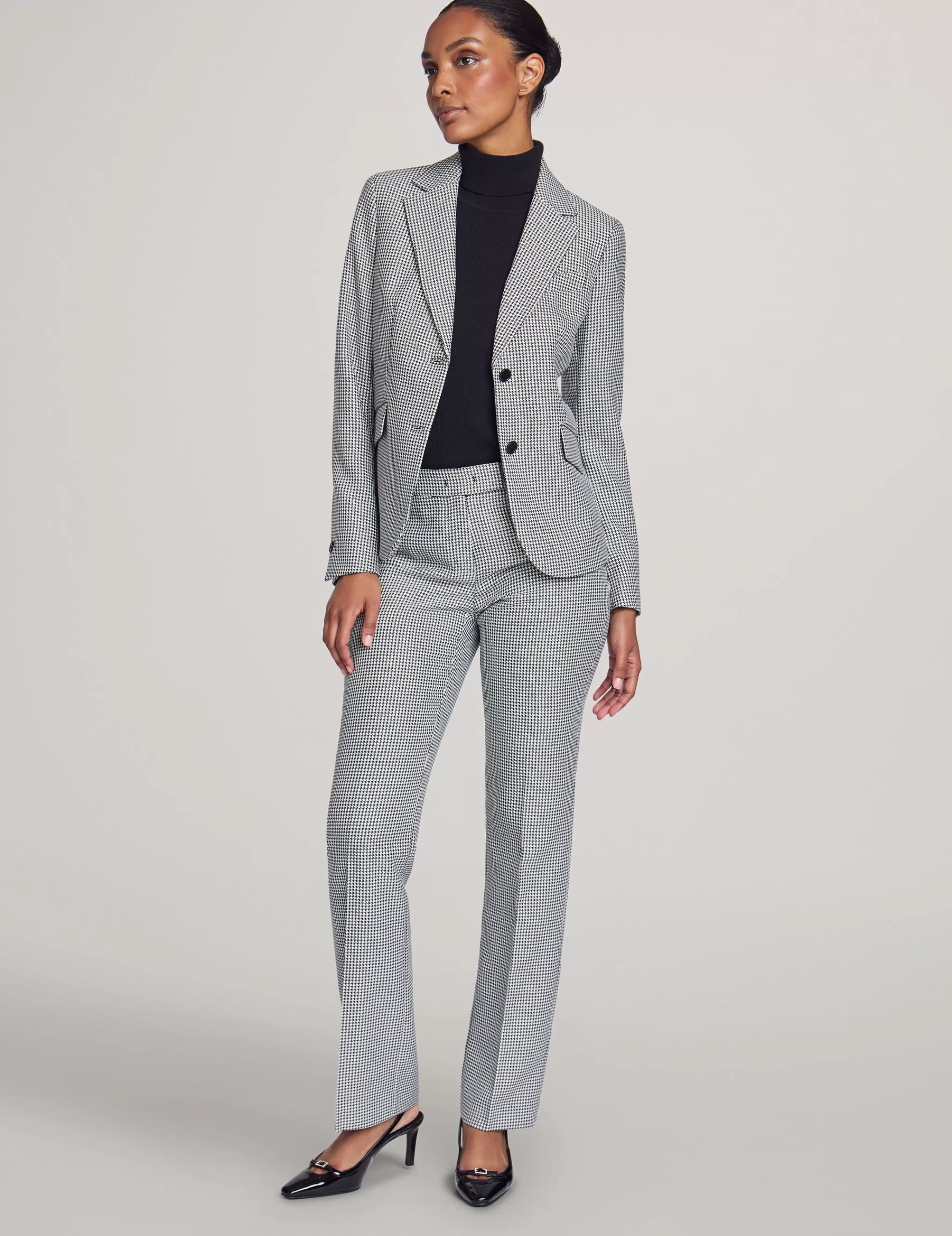 Fashion Anne Klein Executive Collection 3-Pc. Mini Houndstooth Suit Set Anne Black Combo
