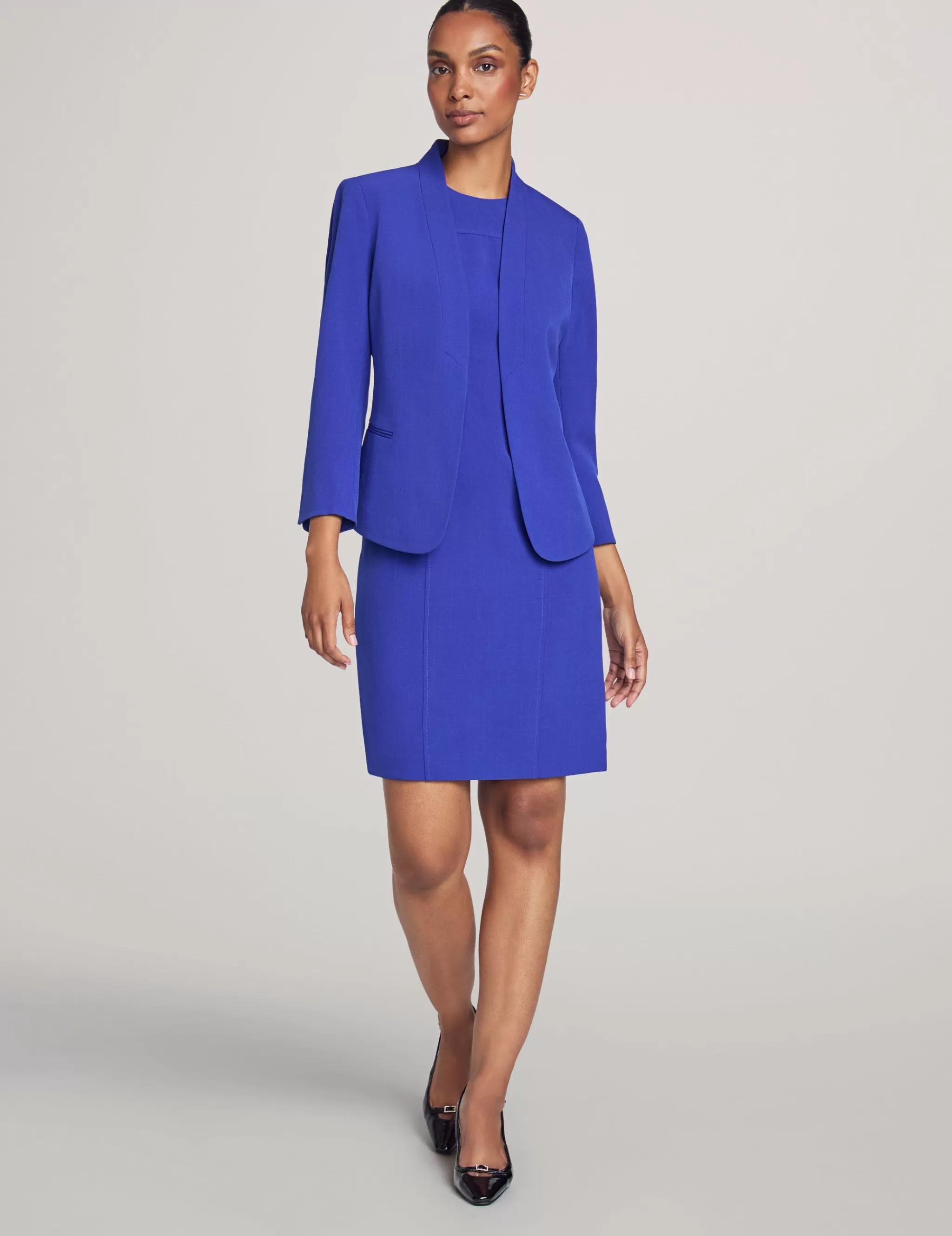 Best Anne Klein Executive Collection Jacket And Dress Set Royal Sapphire
