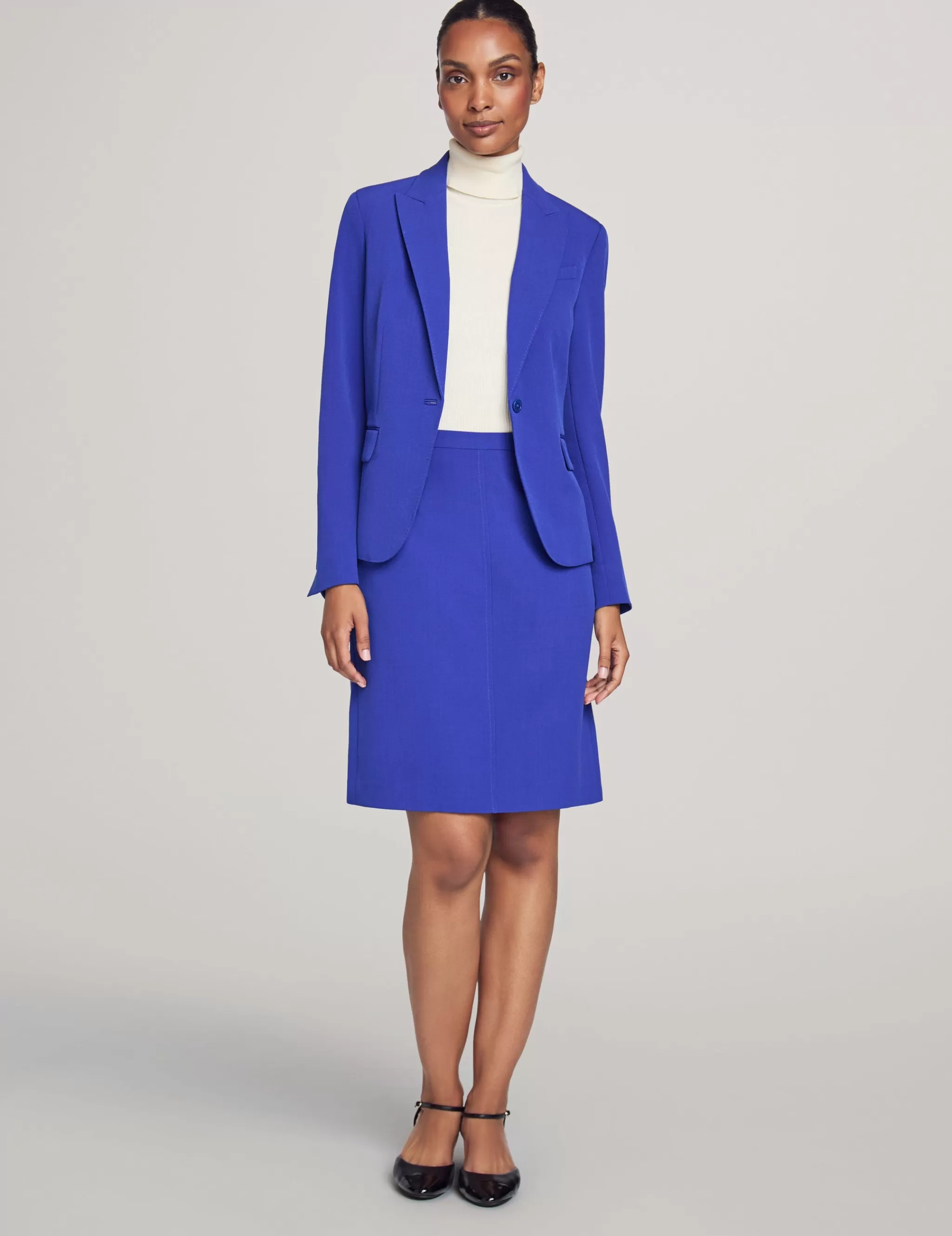 Discount Anne Klein Executive Collection Jacket And Skirt Suit Set Royal Sapphire